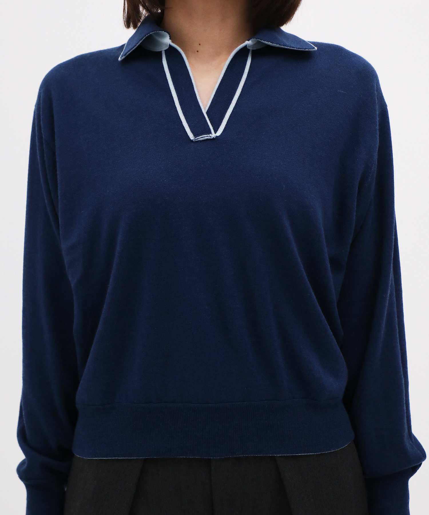 CASHMERE/SILK REVERSIBLE SKIPPER PULLOVER THE TOKYO