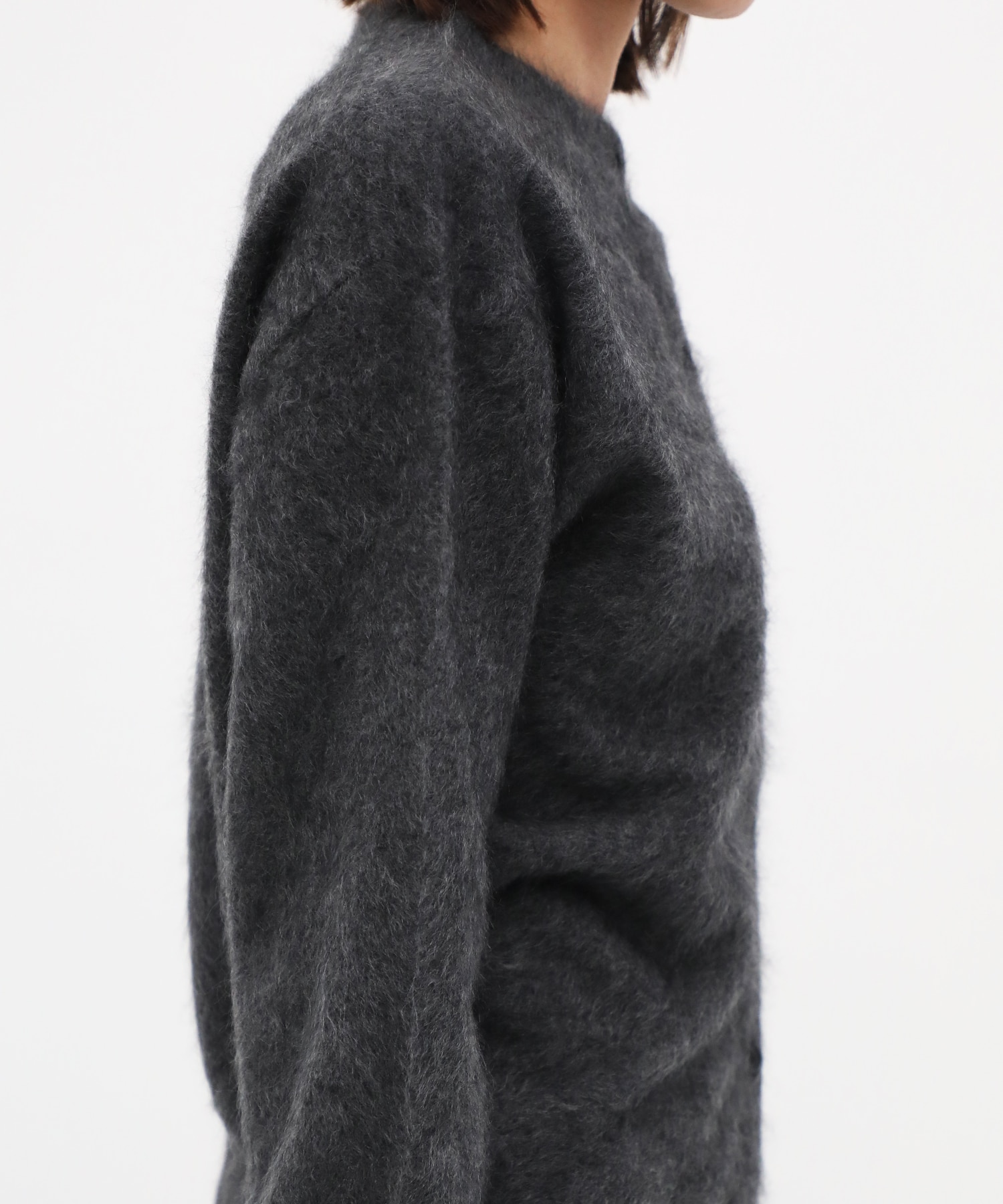 ROYAL CASHMERE FUR CREWNECK CARDIGAN ATON