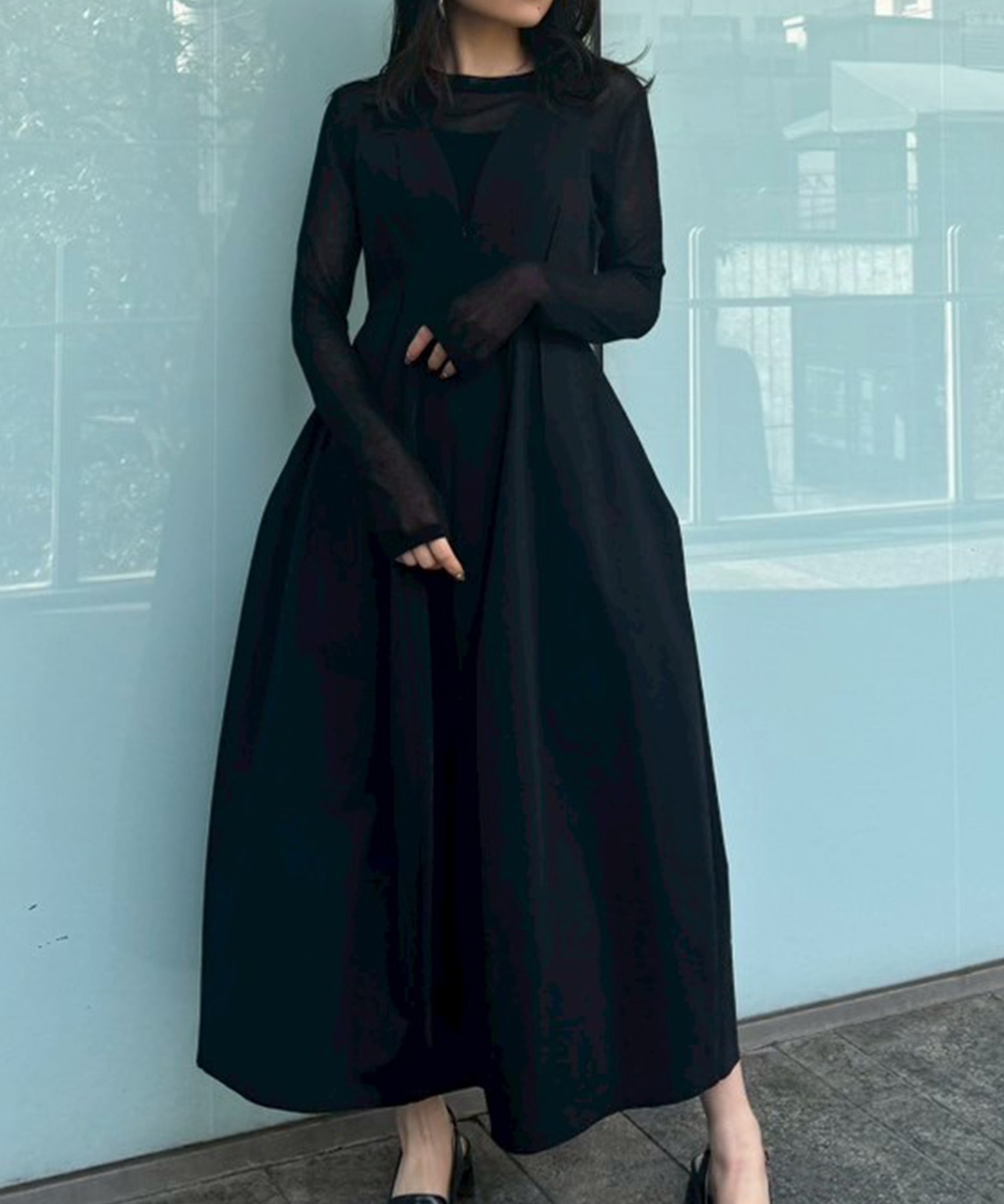 Sheer line Knit Tops RITAN