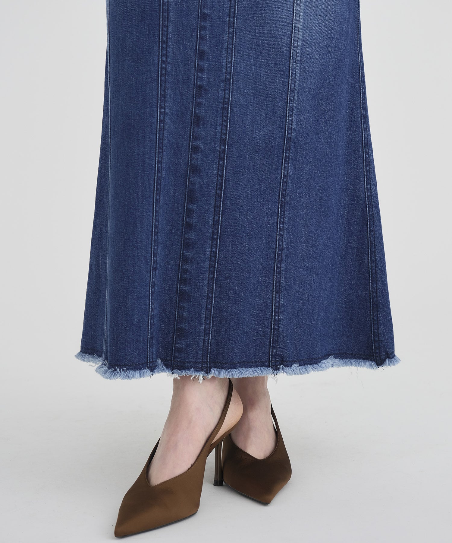 Cutting Stretch Denim Skirt RITAN