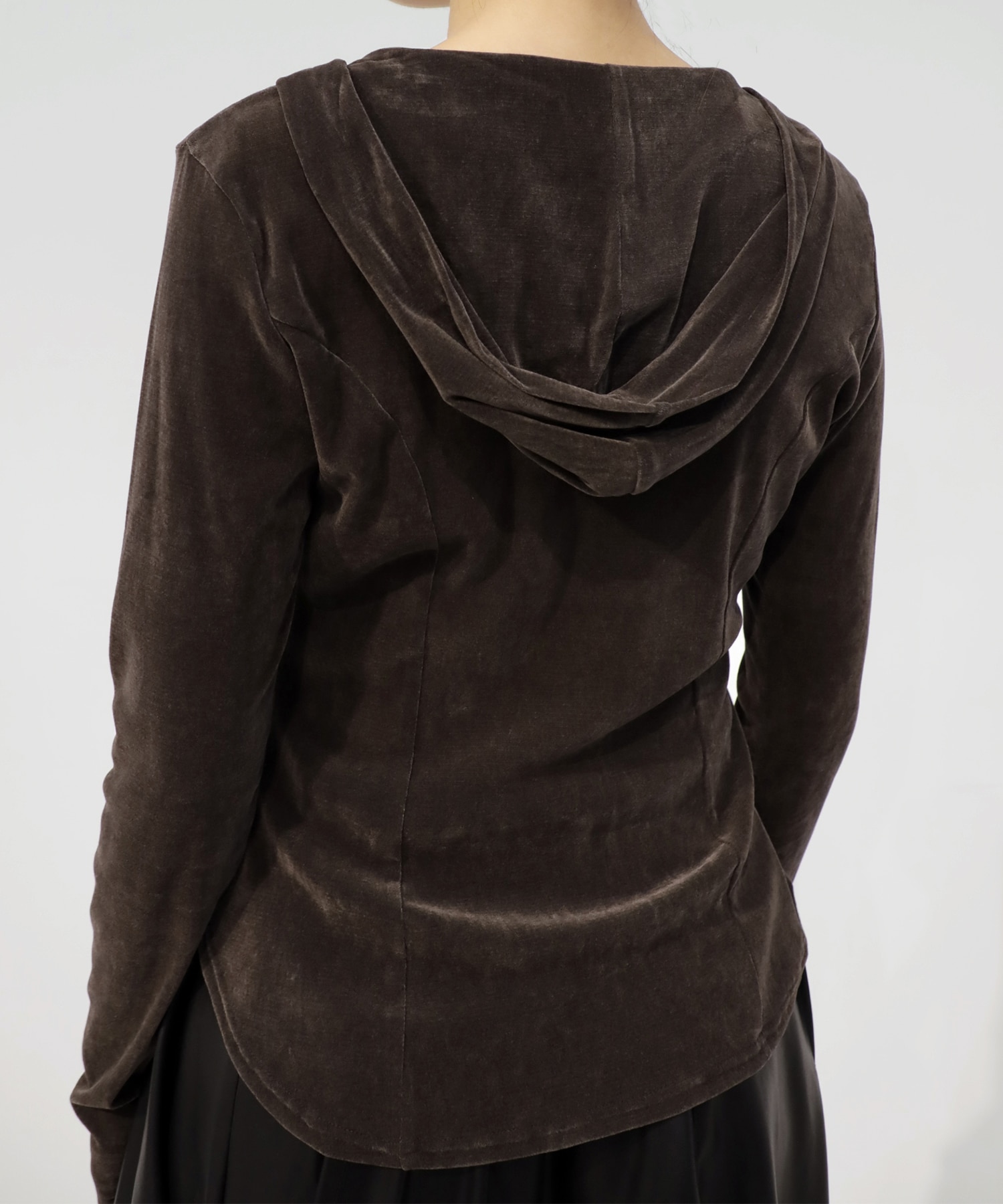 Velours Hoodie Cut Tops RITAN