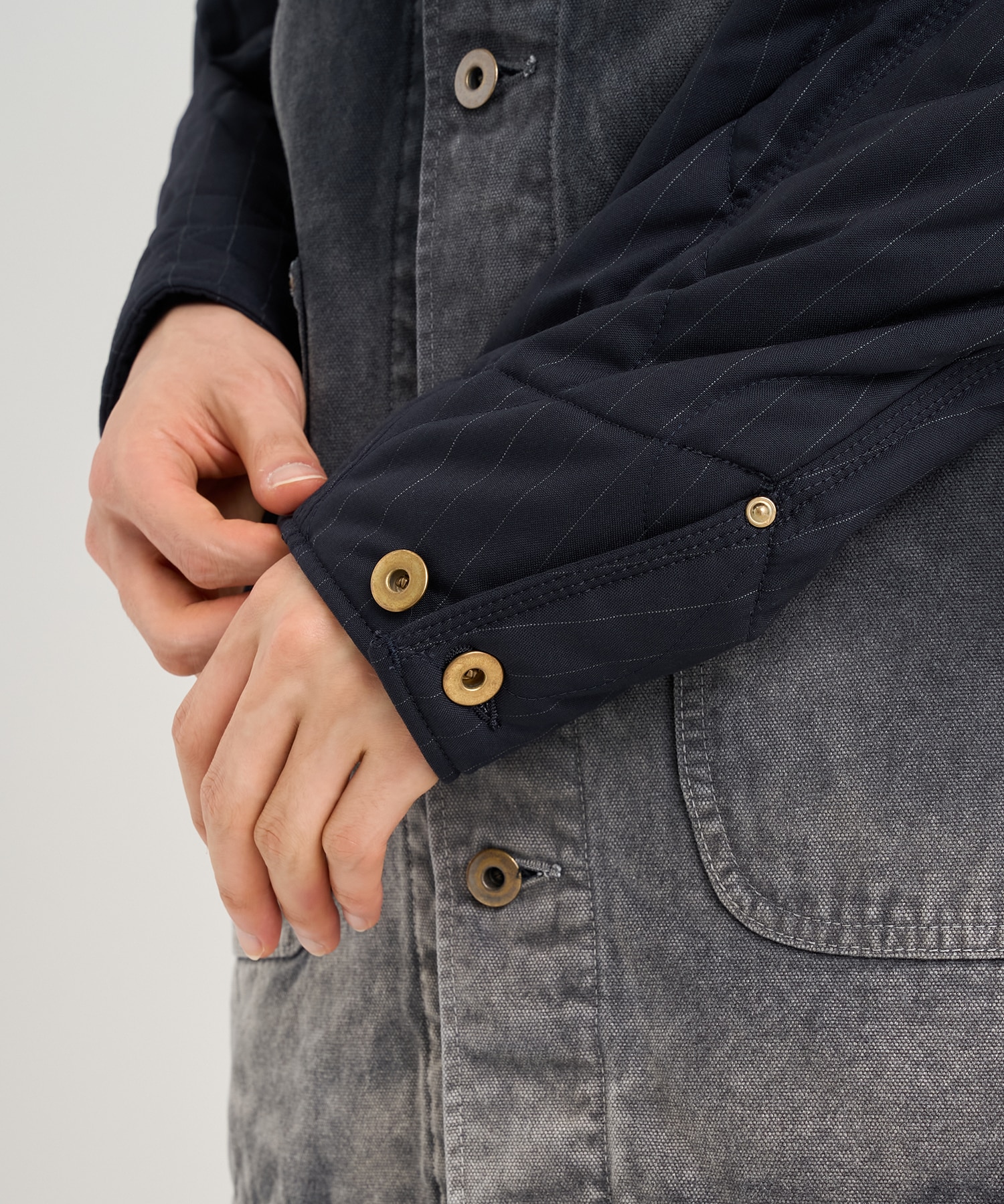 Vintage-effect work coat KHOKI