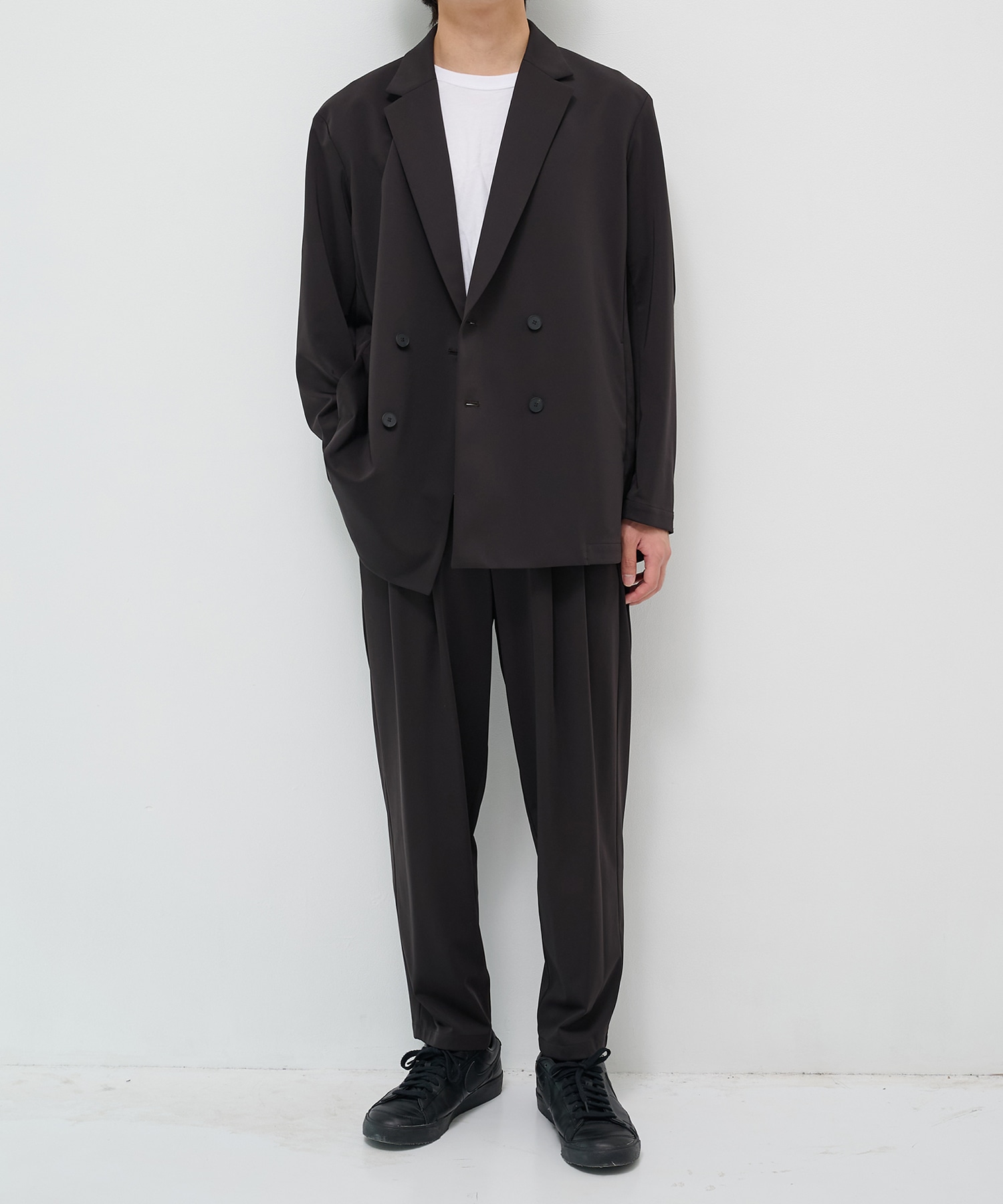 Light Matte Stretch Jersey Wide Tapered Pants THE TOKYO