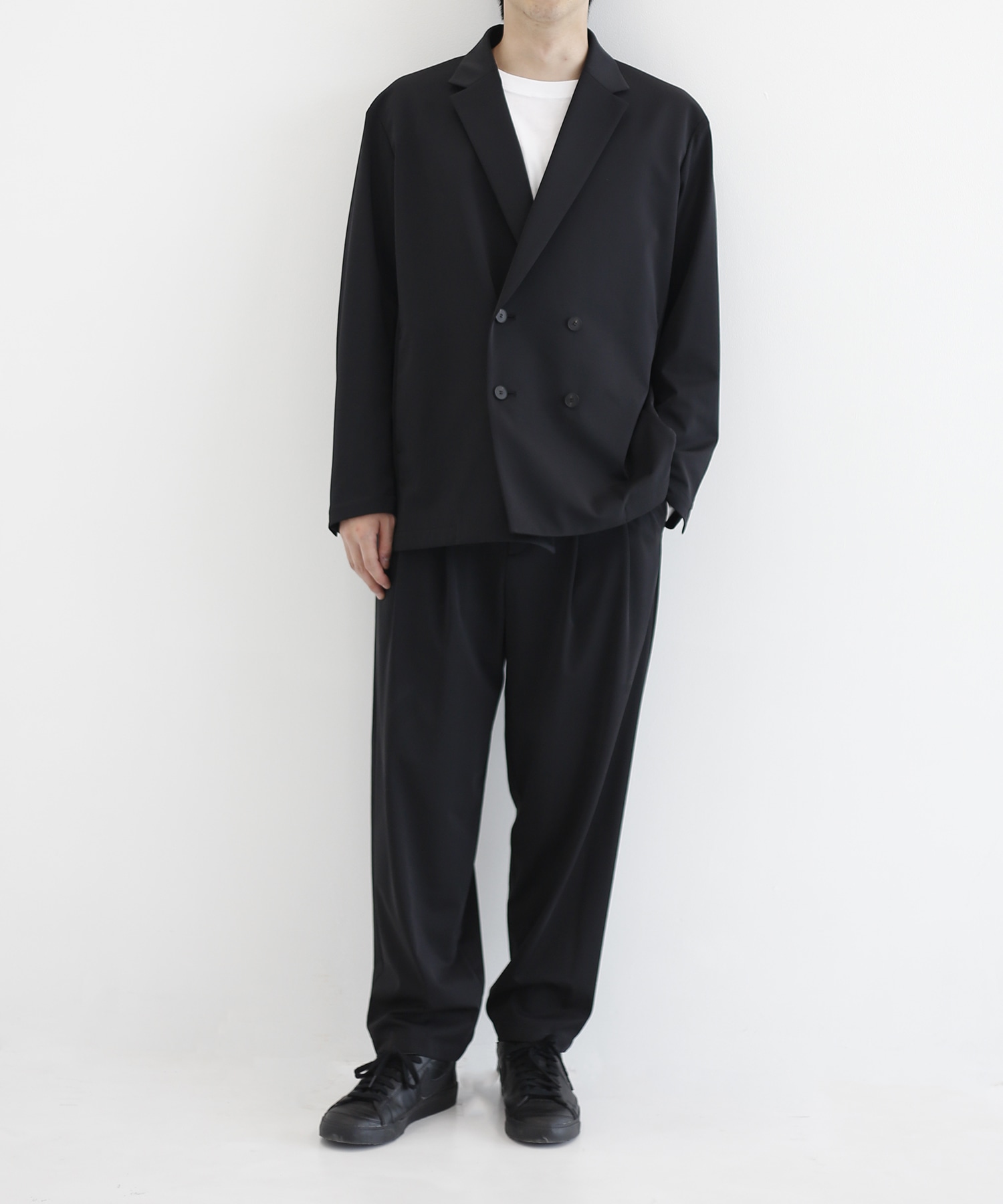 Light Matte Stretch Jersey Wide Tapered Pants THE TOKYO