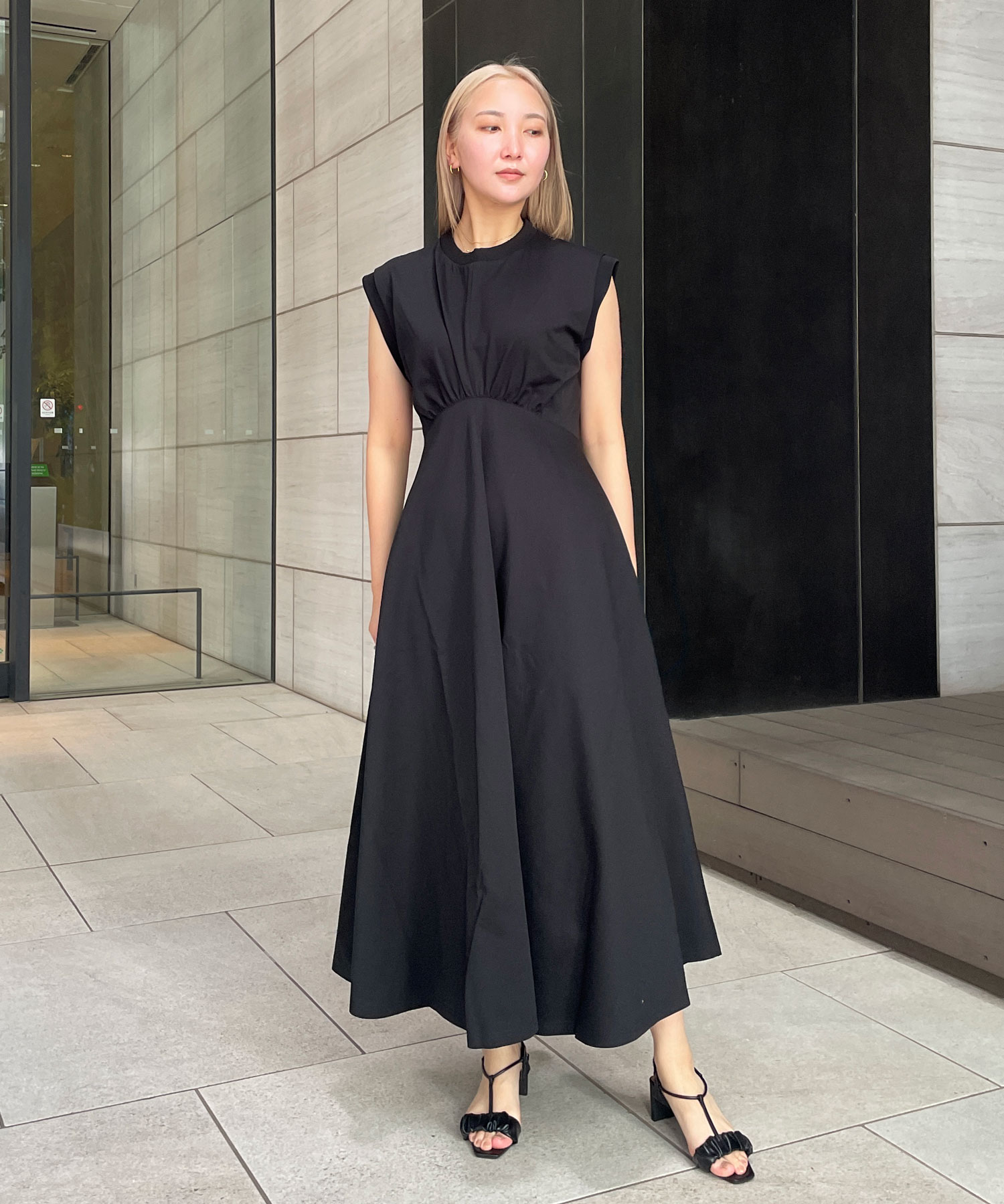 別注 SLEEVELESS FLARED DRESS PHOTOCOPIEU