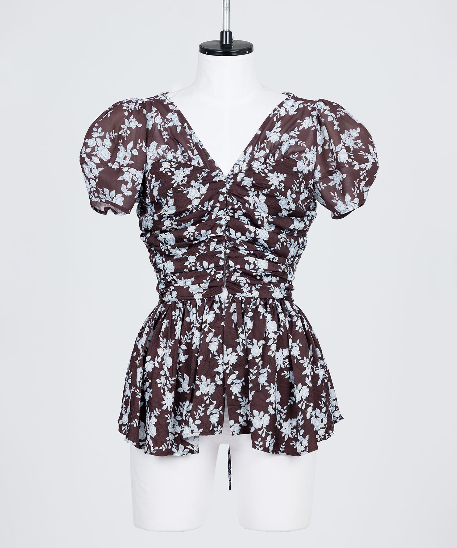 PUFF SLEEVE GATHERED BLOUSE FETICO