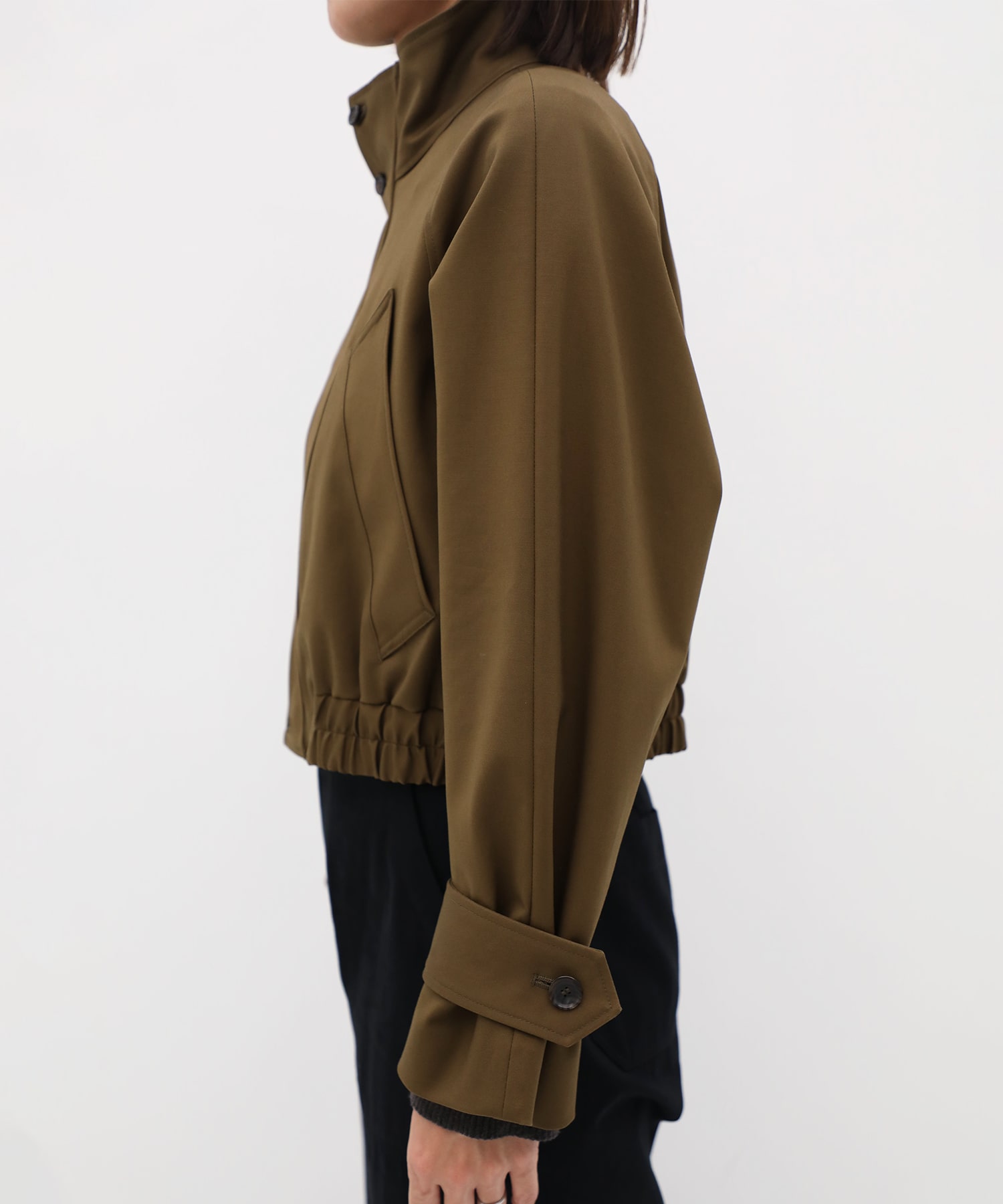 Double Cloth Stand Collar Blouson CITY TOKYO