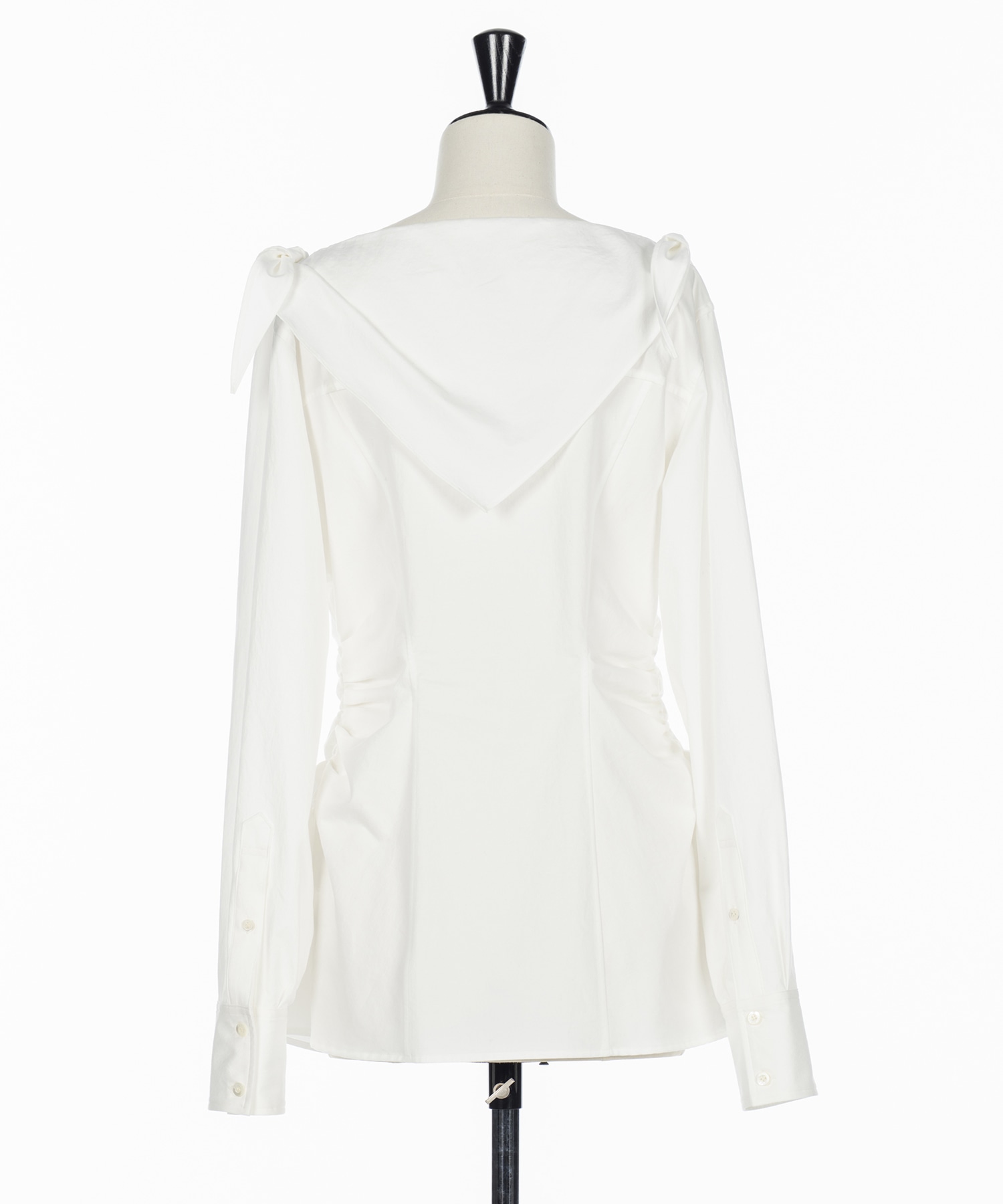 ORGANIC COTTON SCARF COLLAR BLOUSE FETICO
