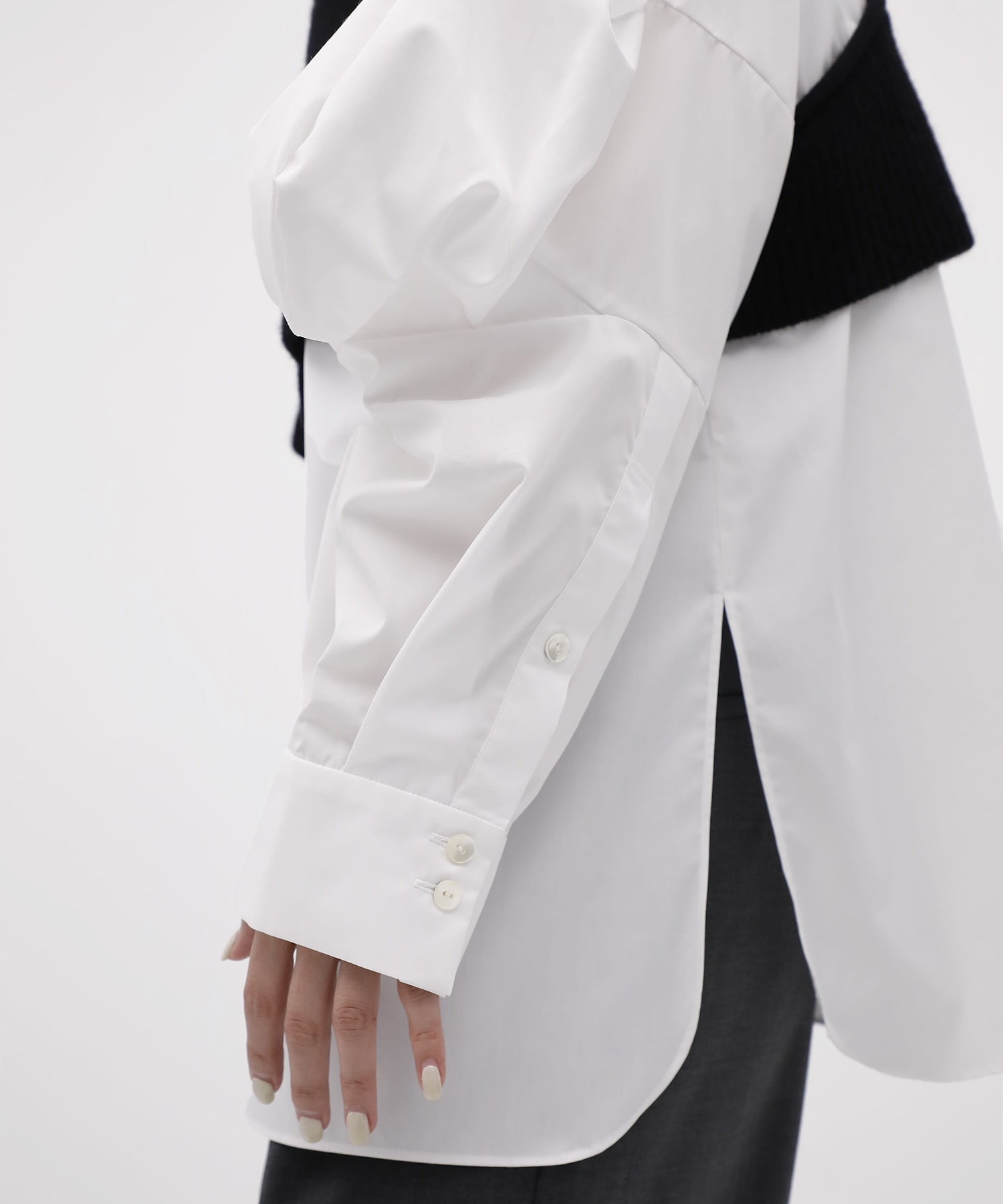 KNIT-DOCKING SHIRT ENFOLD