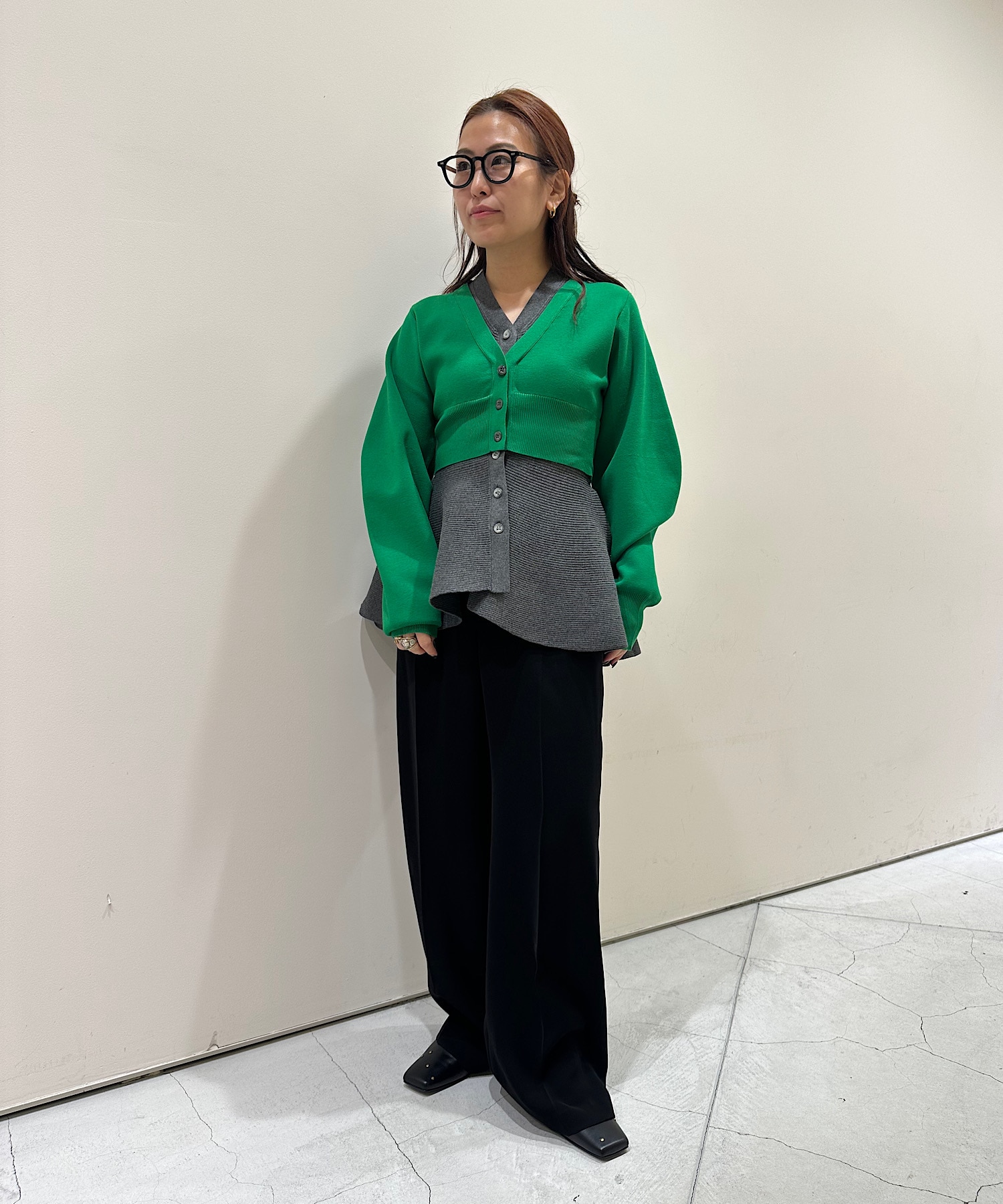 LAYERED FLARE KNIT CD OMMO