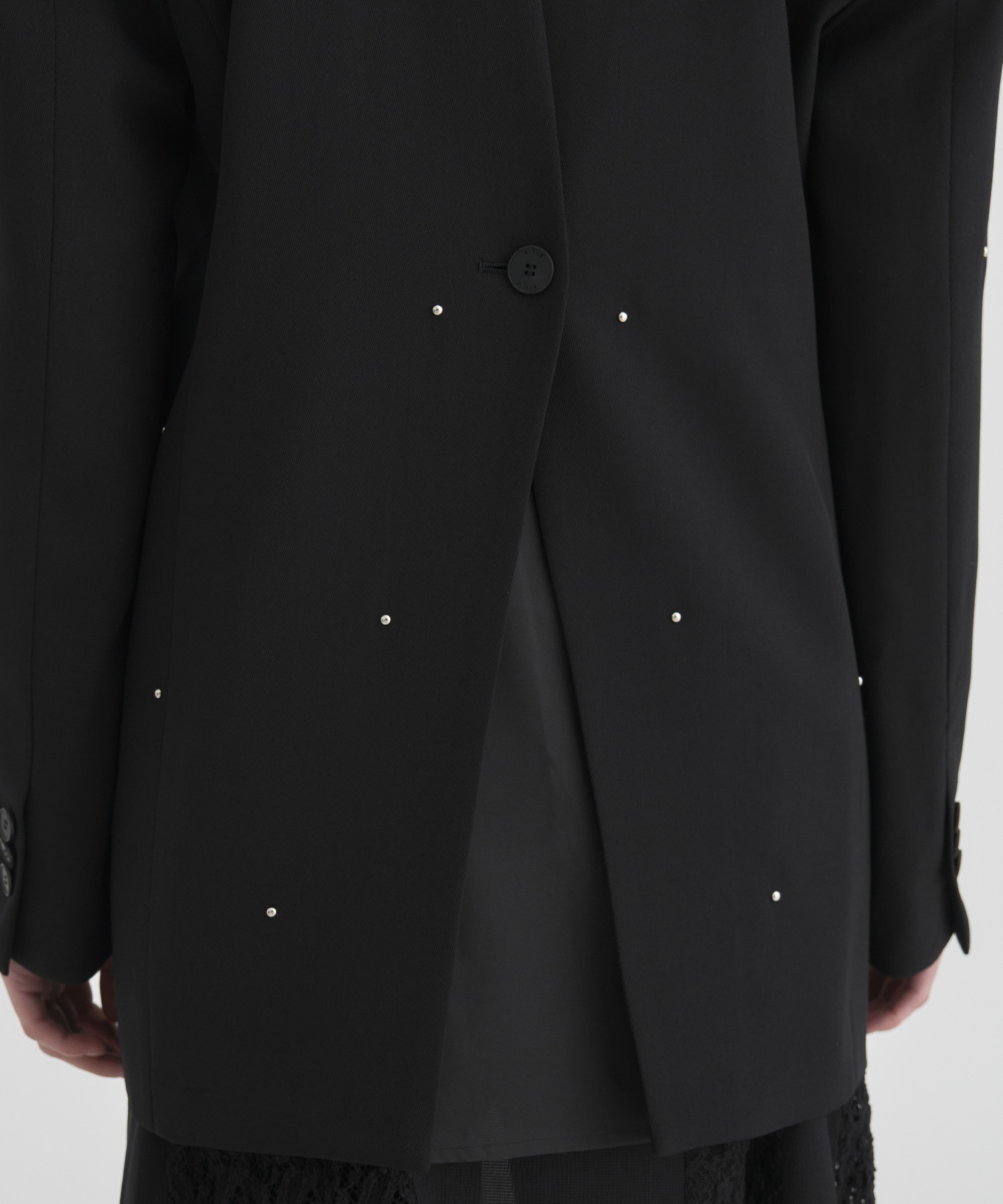 Back Slit Motif Tailored Jacket RITAN