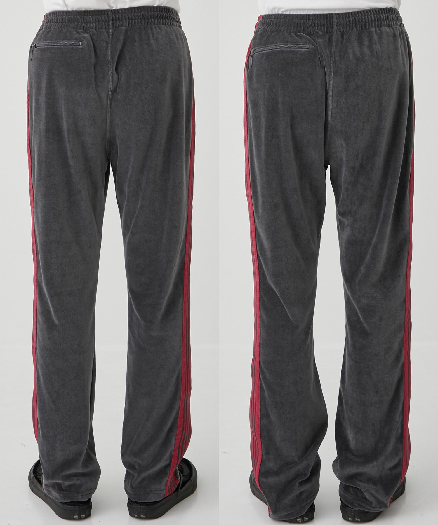 Narrow Track Pant - C/PE Velour(XS DARK GREY): NEEDLES: MEN｜THE