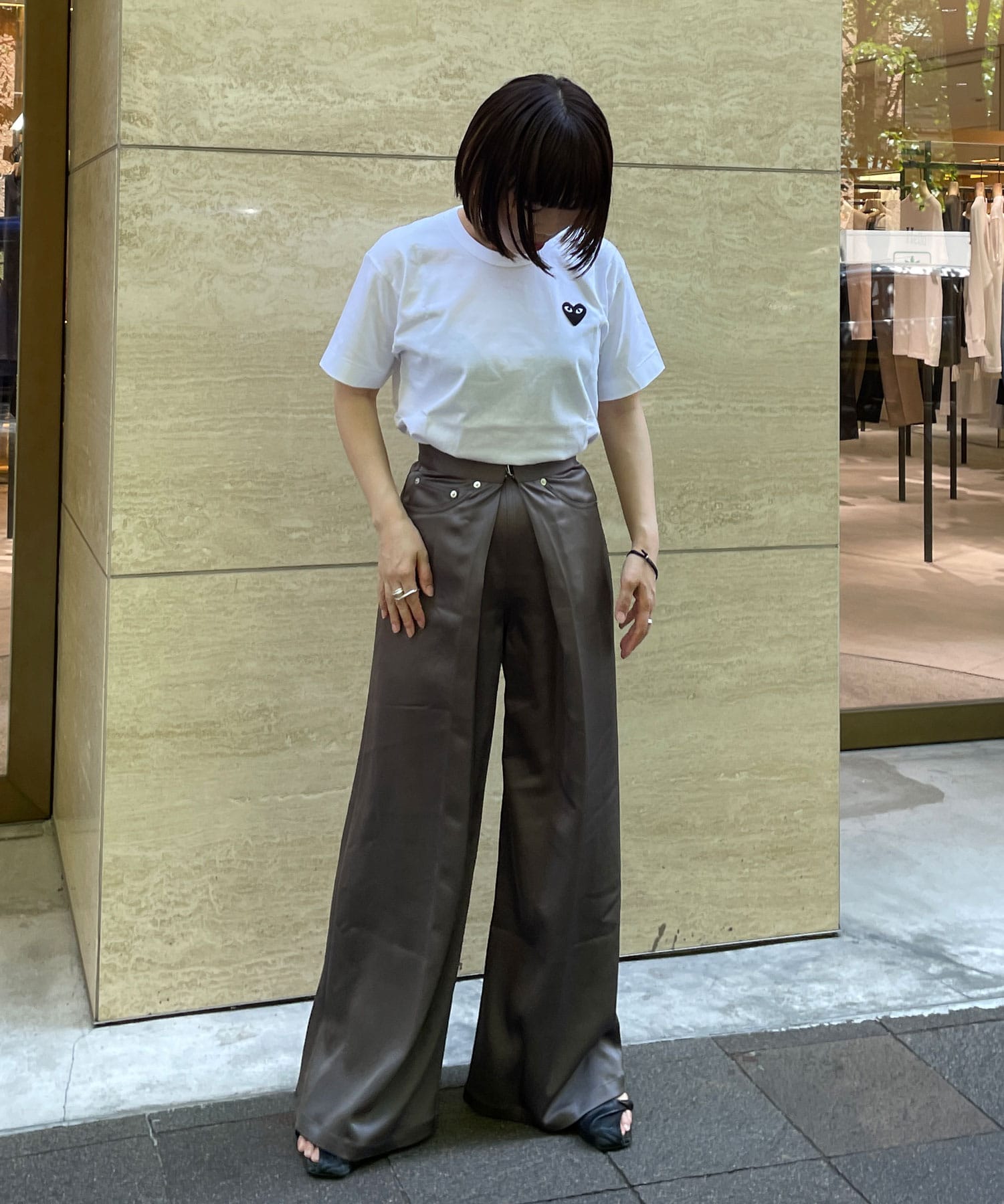 別注 SATIN WIDE PANTS JOHN LAWRENCE SULLIVAN