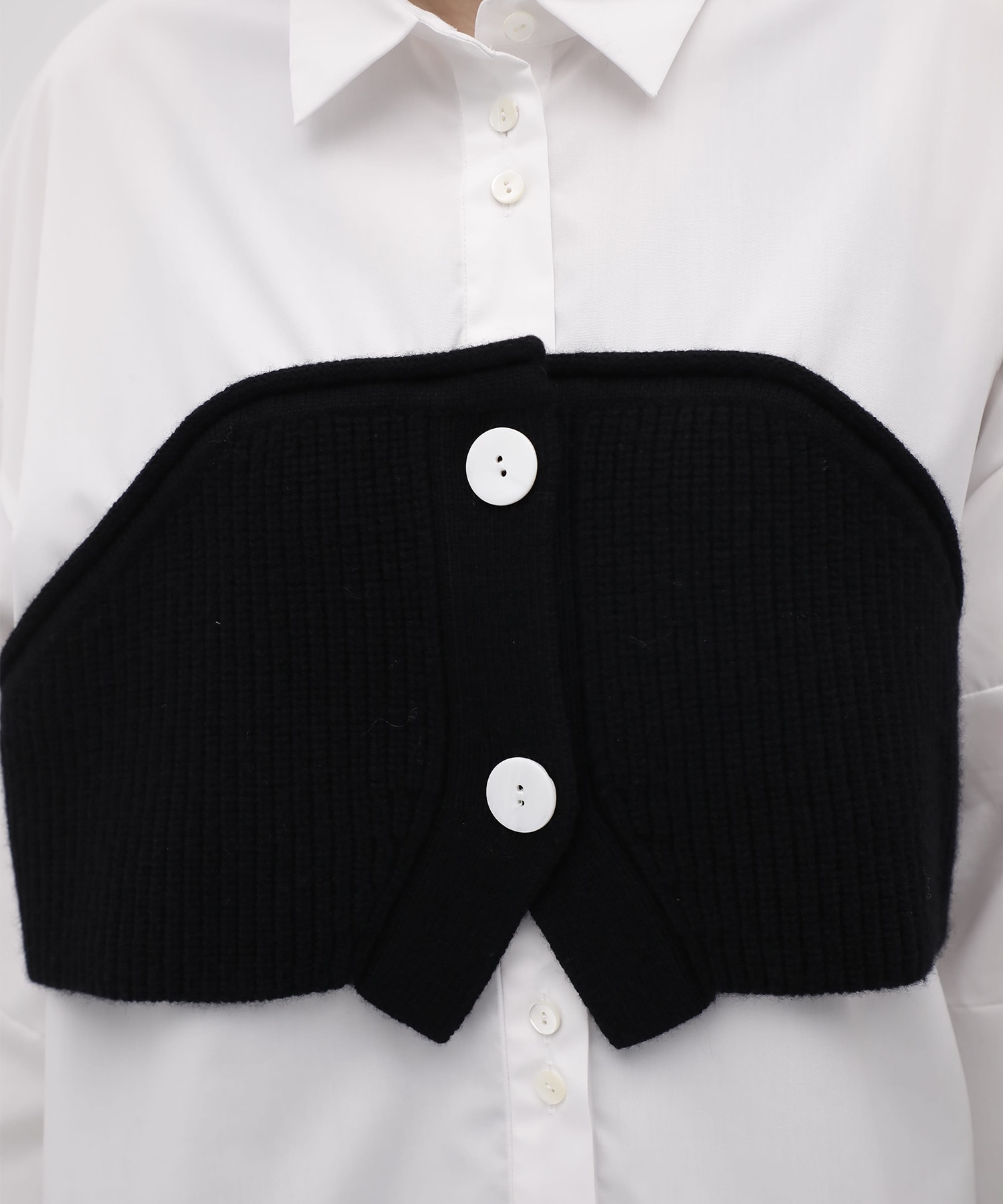 KNIT-DOCKING SHIRT ENFOLD