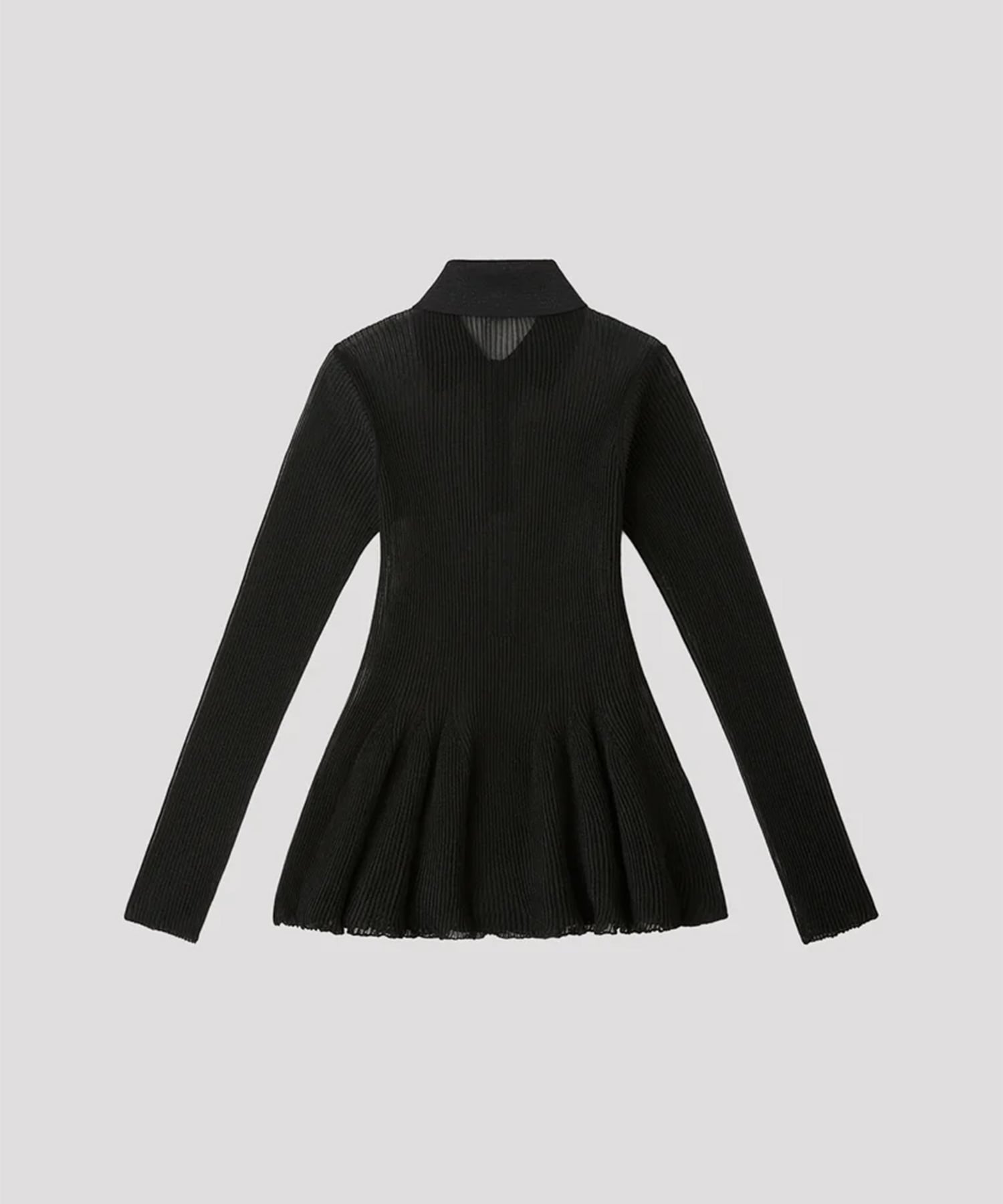 HYPHA LUCENT GLITTER LONG SLEEVE POLO SHIRT CFCL