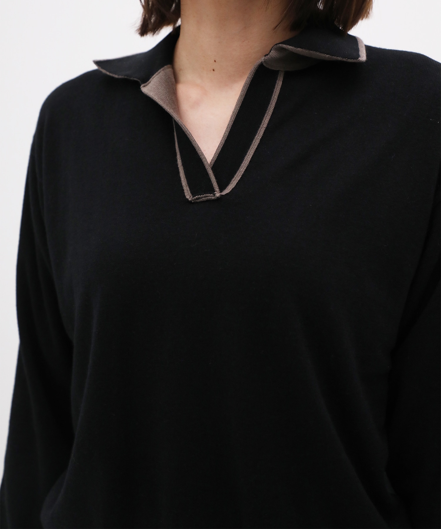 CASHMERE/SILK REVERSIBLE SKIPPER PULLOVER THE TOKYO