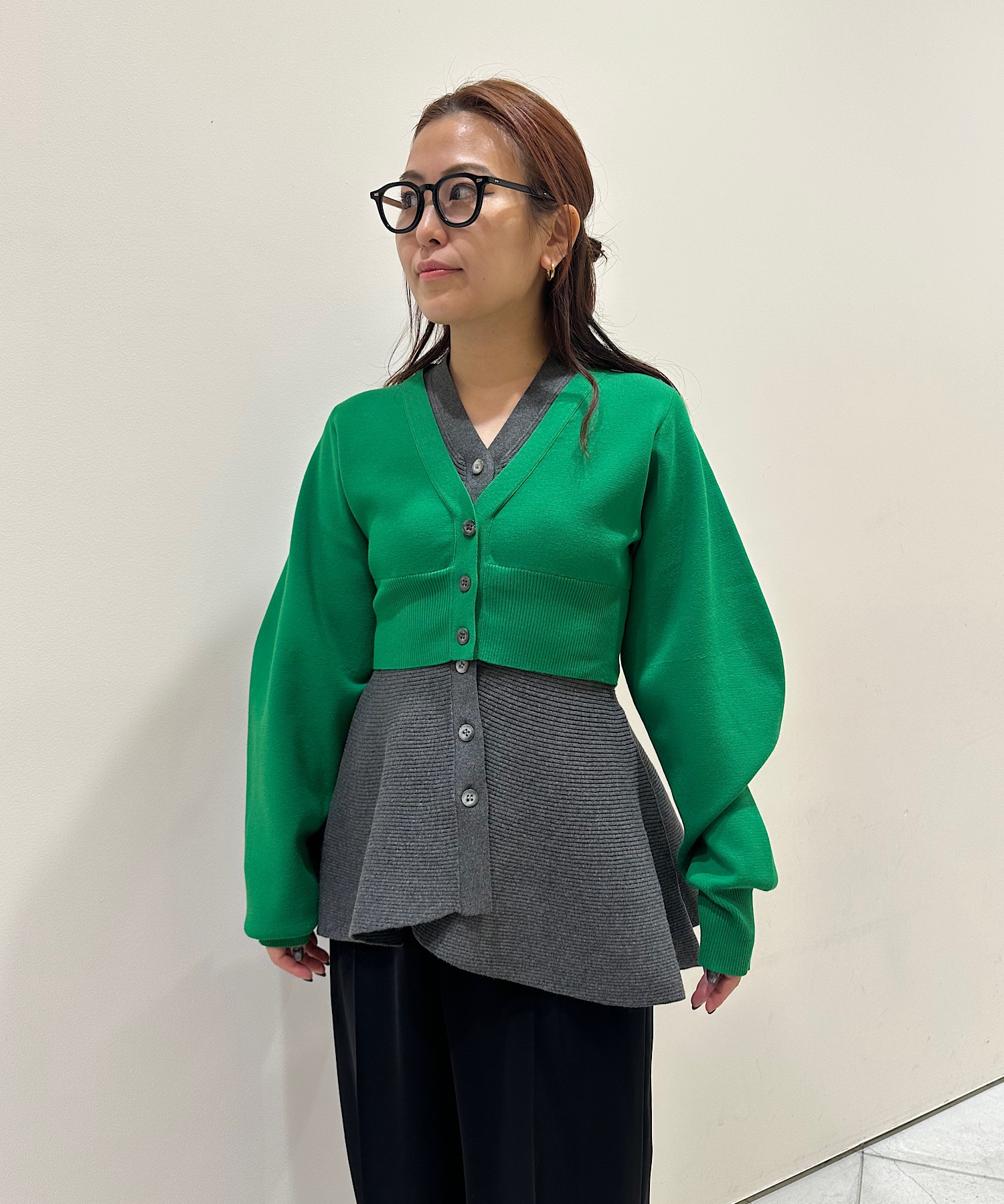 LAYERED FLARE KNIT CD OMMO