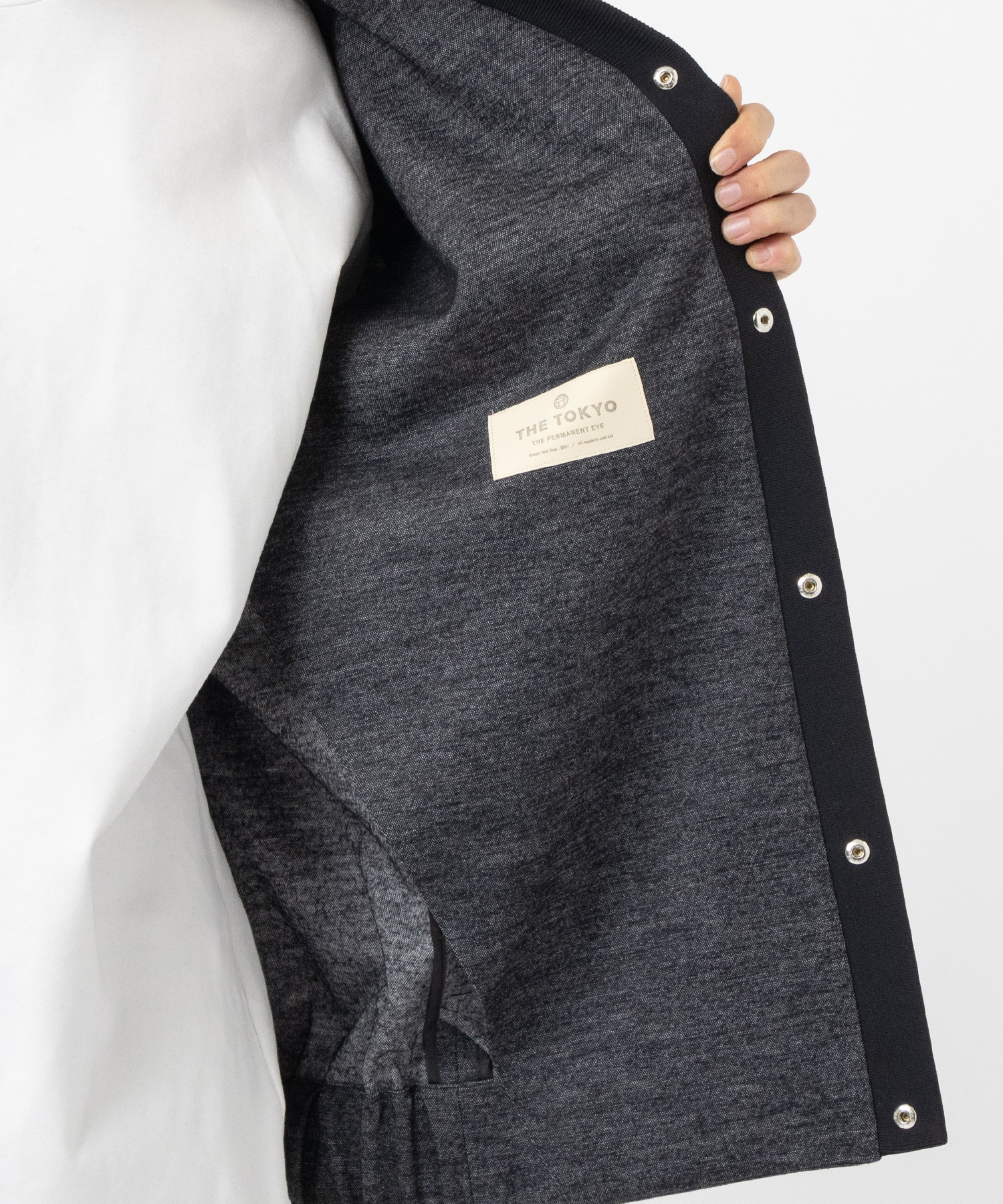 Washable Tweedy Jersey Snap Cardigan THE TOKYO