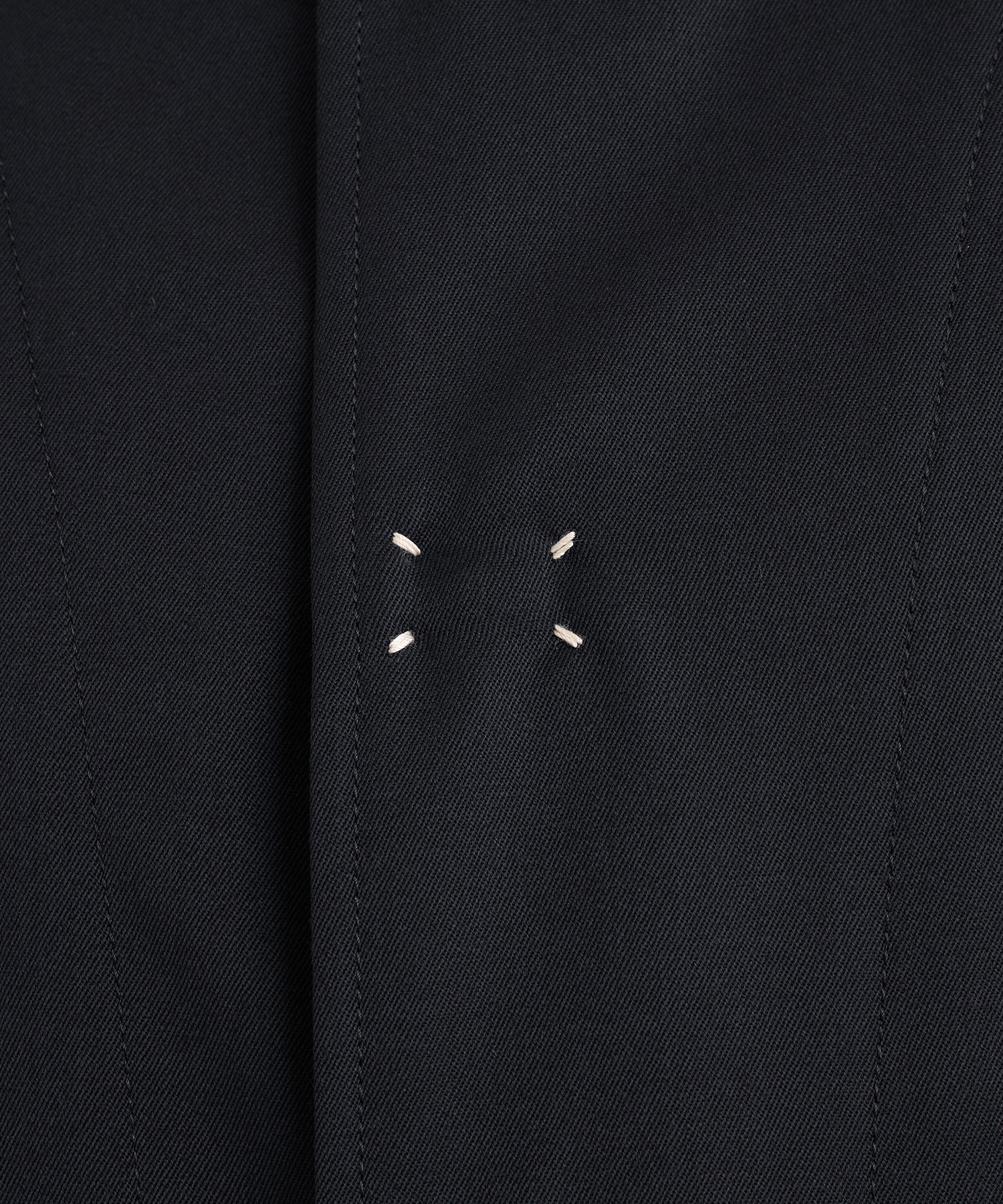 No-collar wool gabardine jacket 
