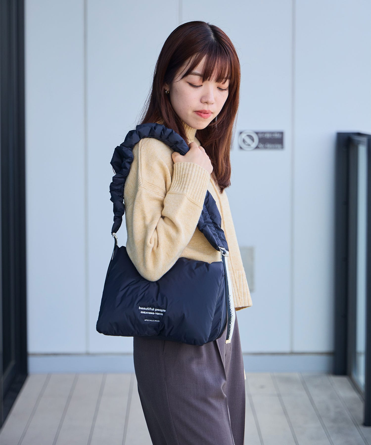 別注 PATTED SQUARE SHOULDER BAG beautiful people