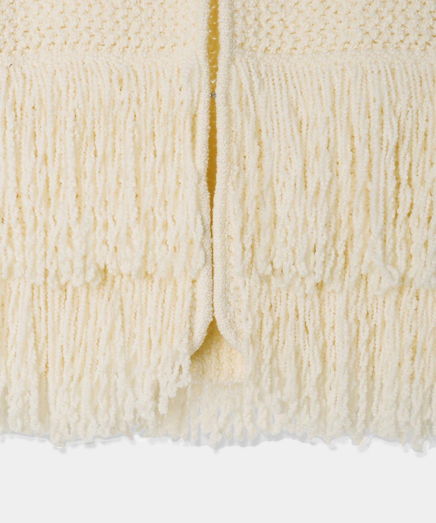 slab yarn fringe vest Louren