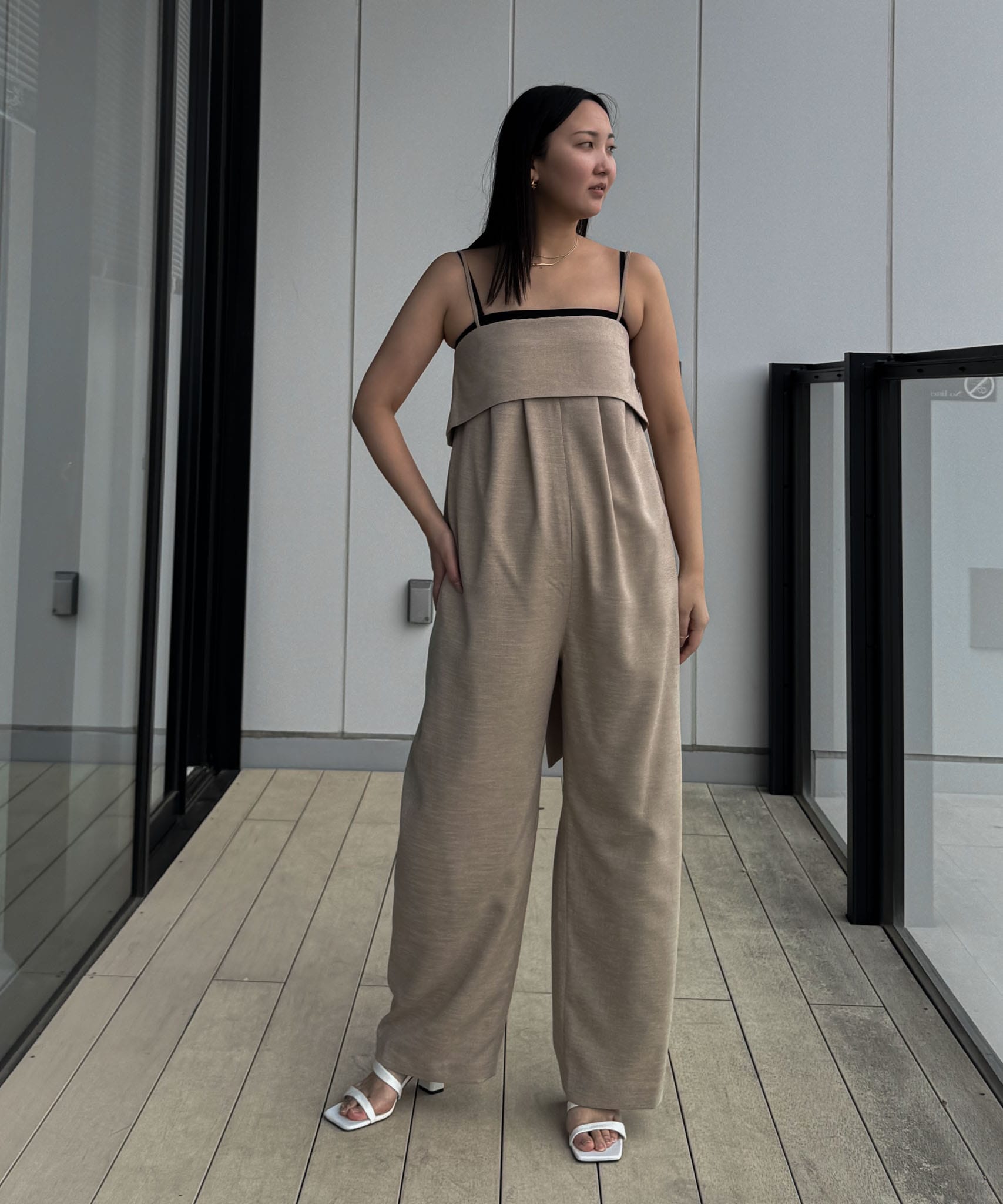【WEB限定】back tie combinaison Louren