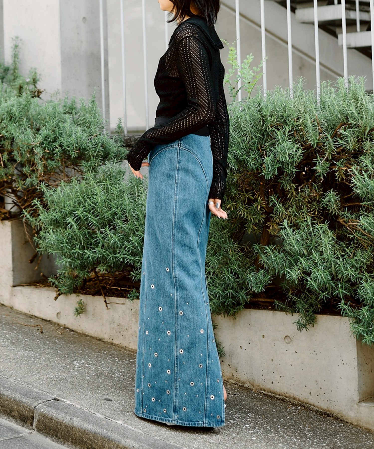 LACE KNIT SAILOR COLLAR BODYSUIT FETICO