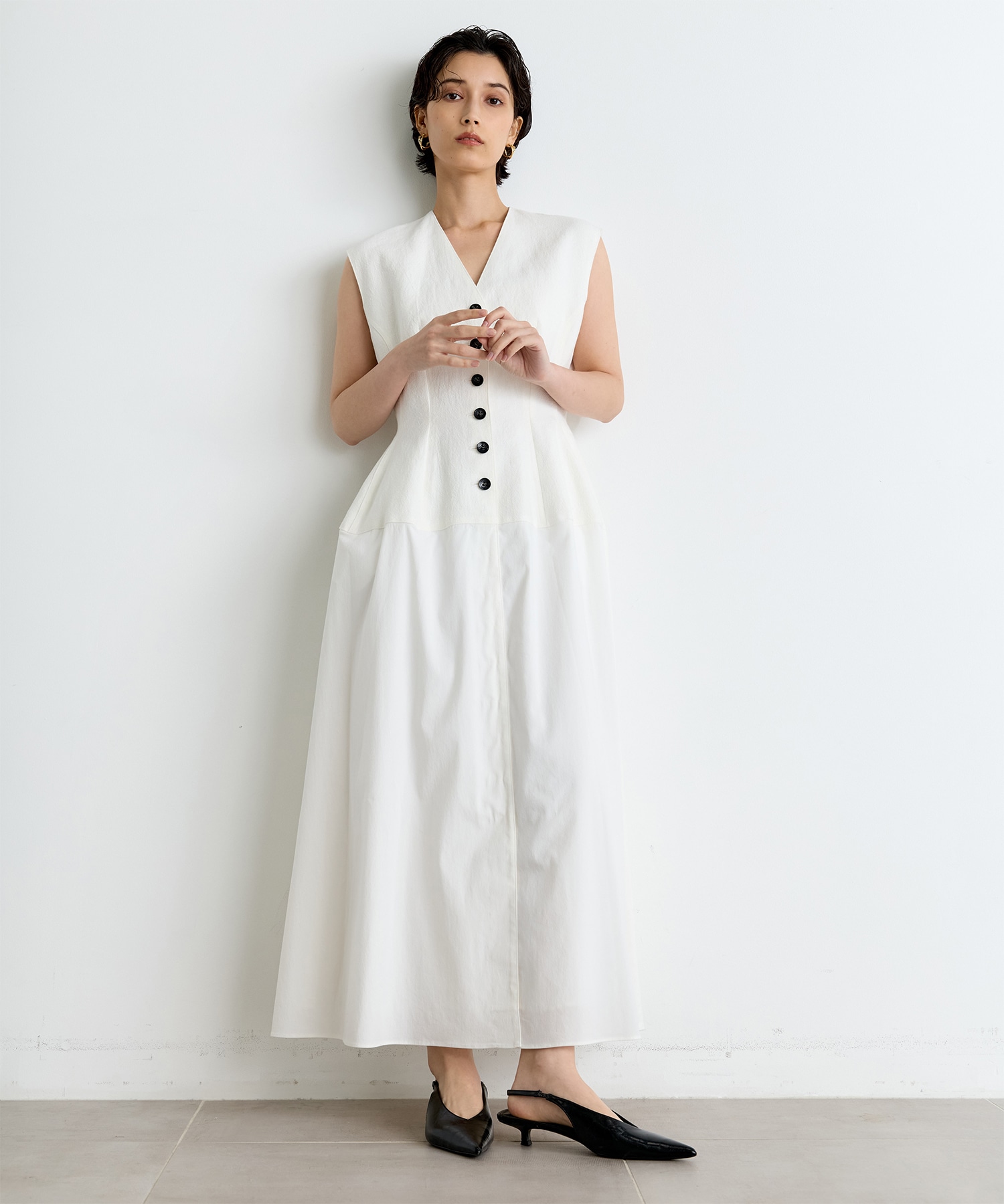 別注 Ilsa sleeveless dress AKIRANAKA