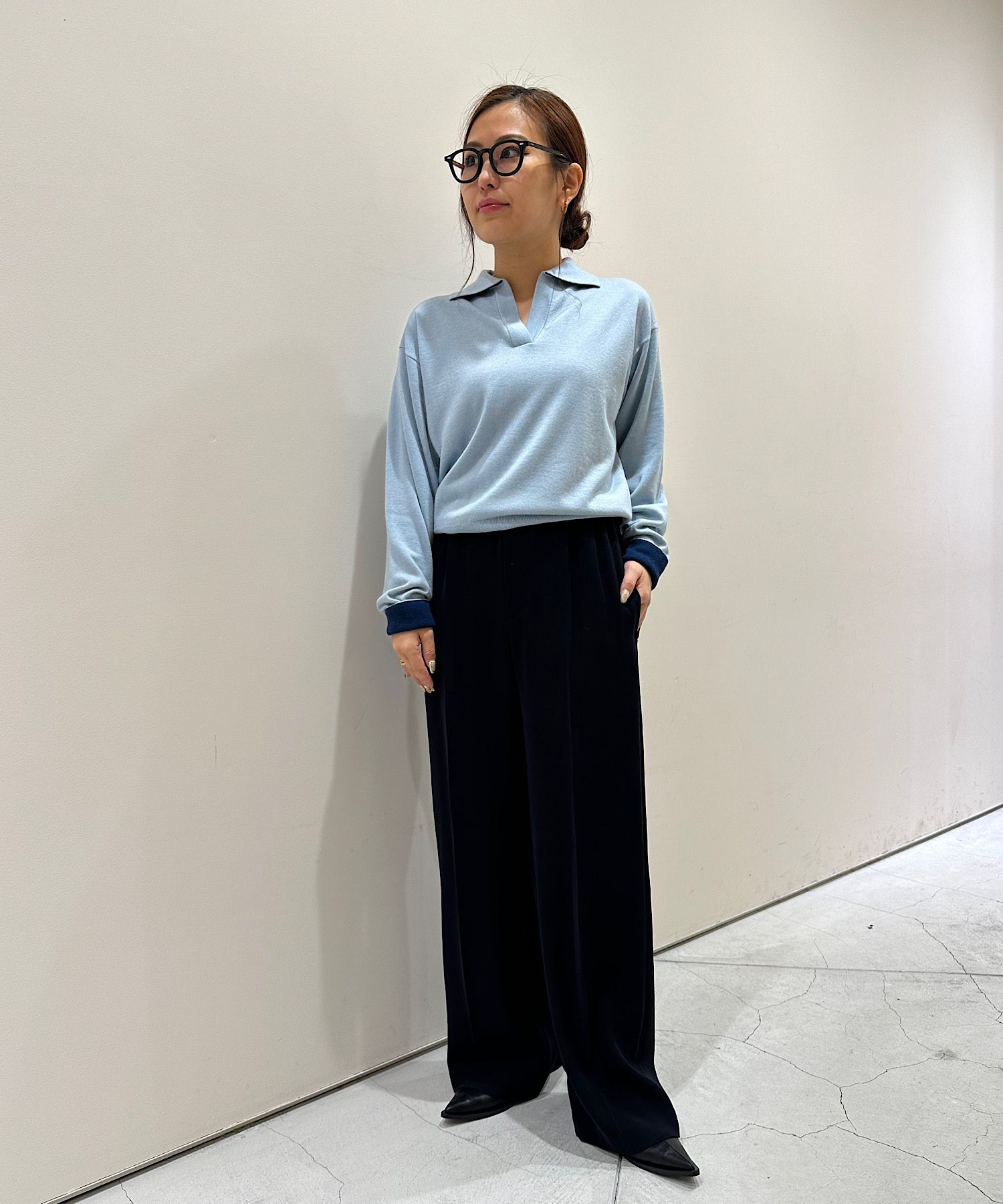 CASHMERE/SILK REVERSIBLE SKIPPER PULLOVER THE TOKYO