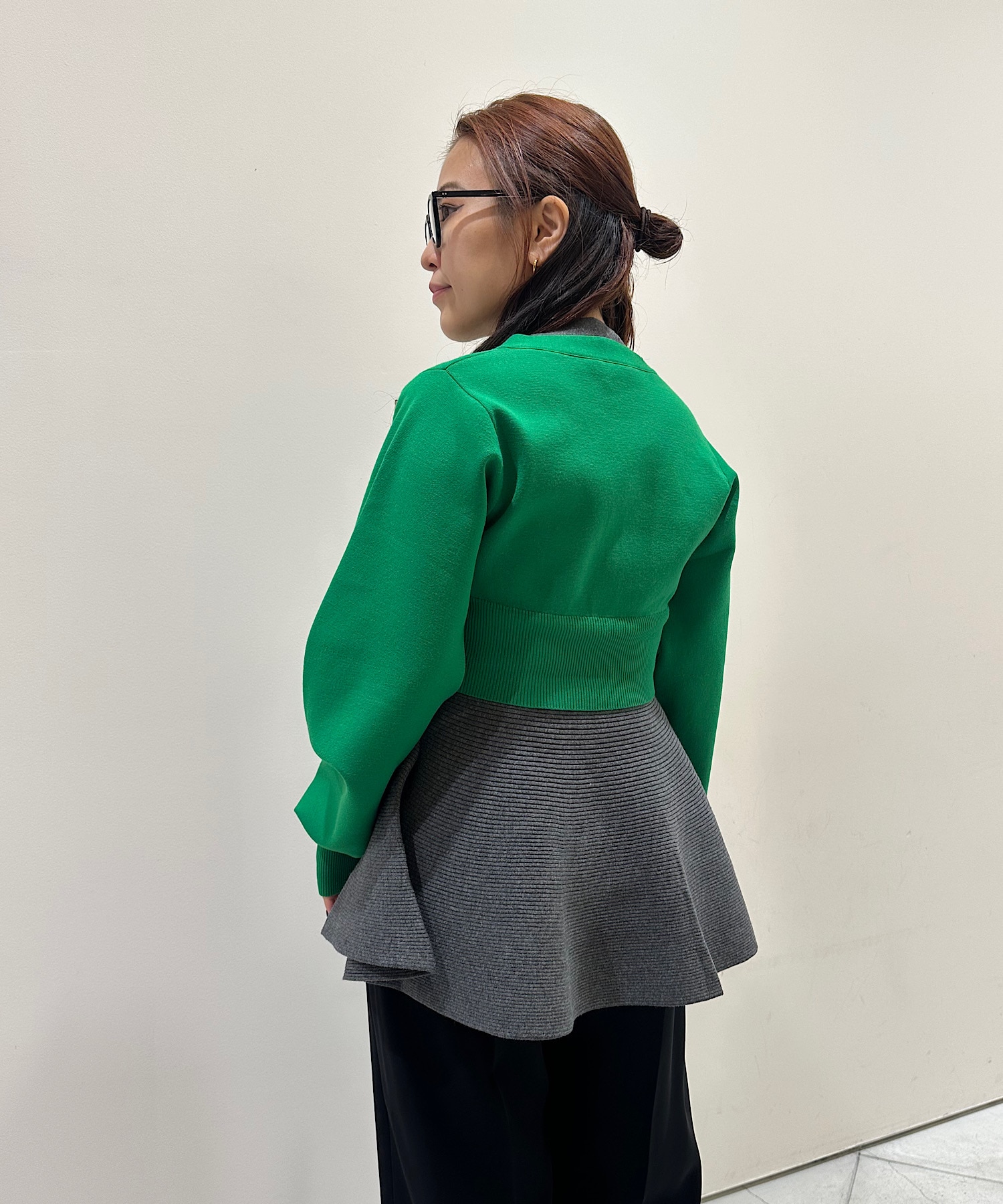 LAYERED FLARE KNIT CD OMMO