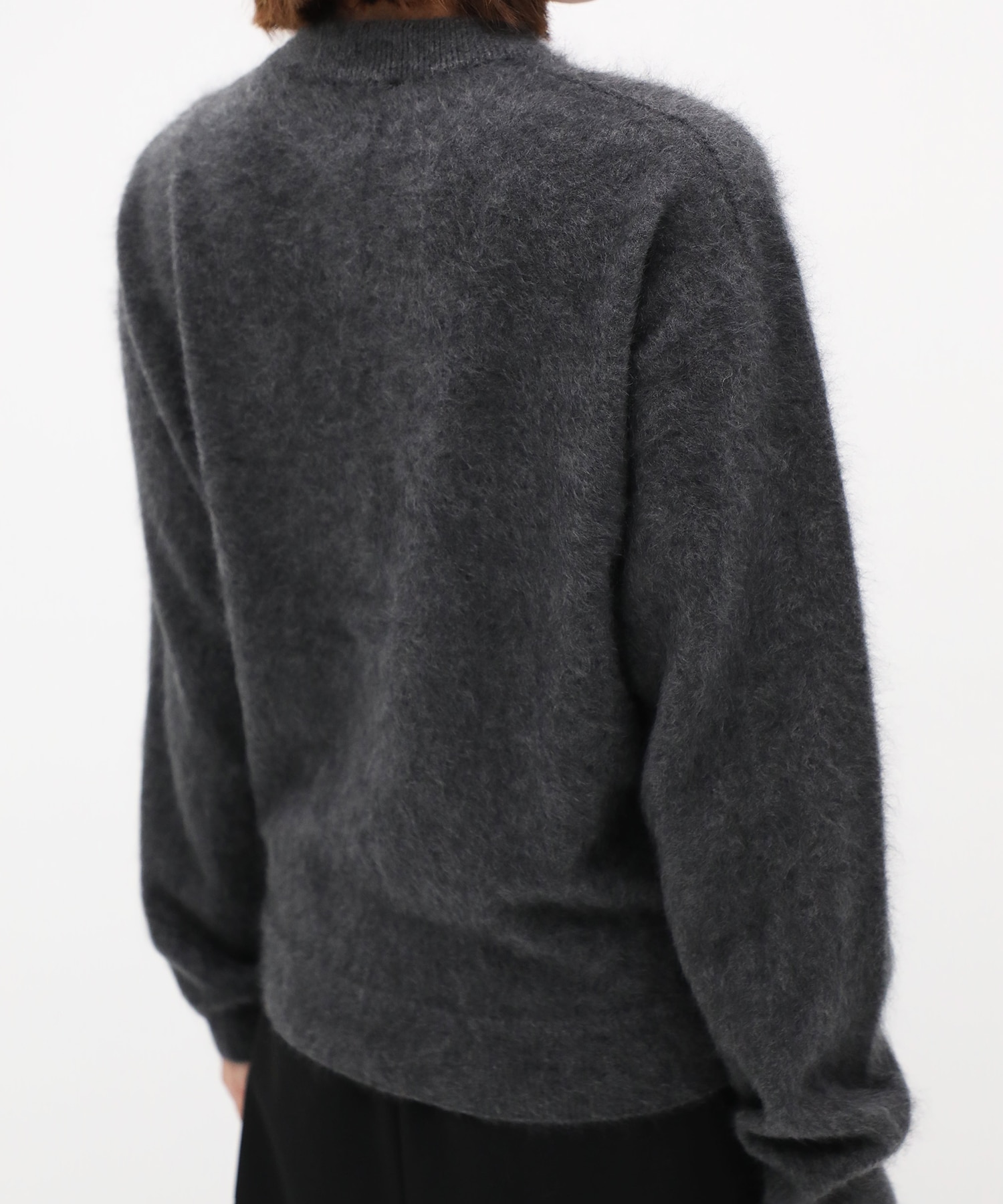 ROYAL CASHMERE FUR CREWNECK CARDIGAN ATON