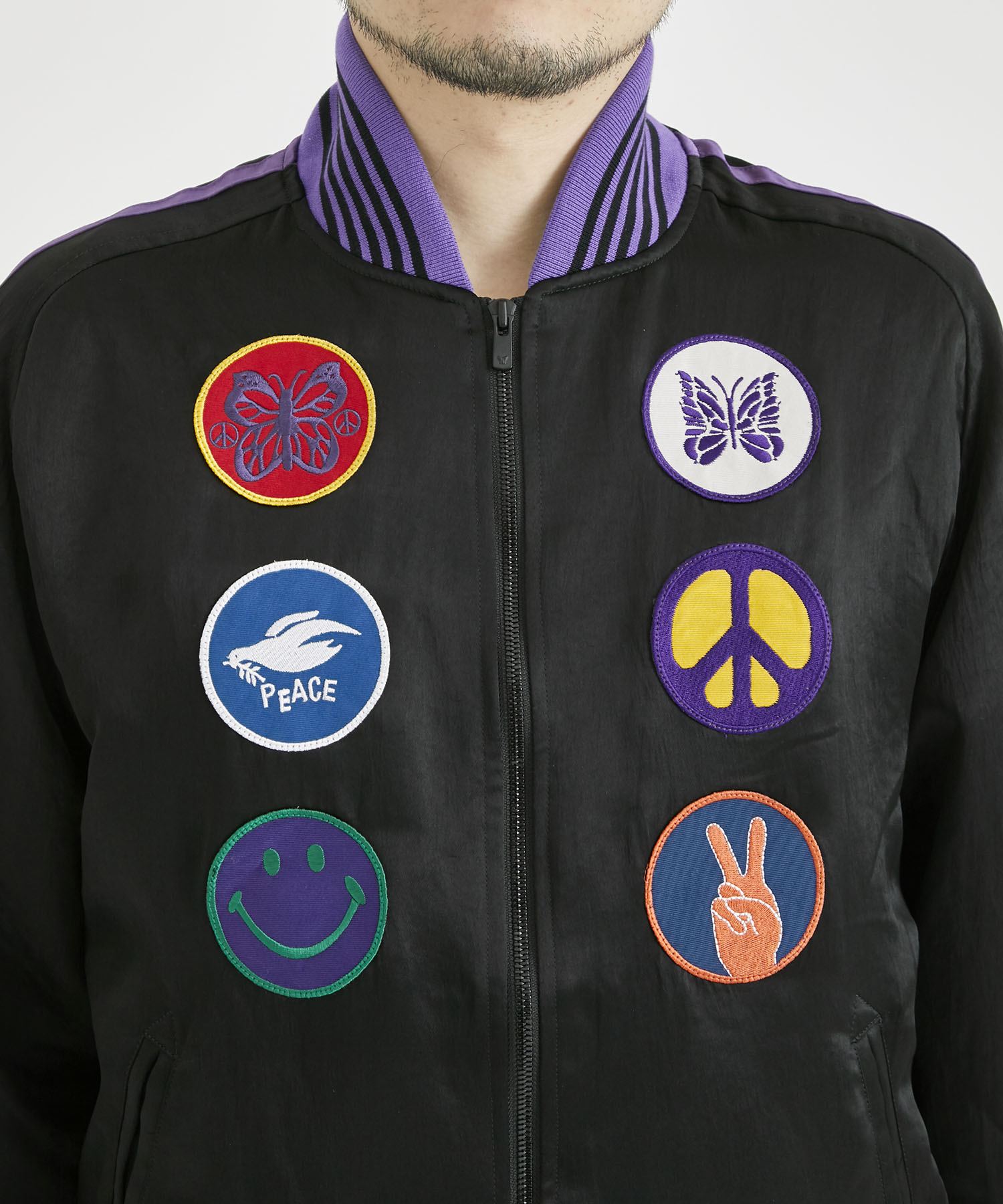 Award Jacket - Acetate Sateen(S BLACK): NEEDLES: MEN|THE TOKYO