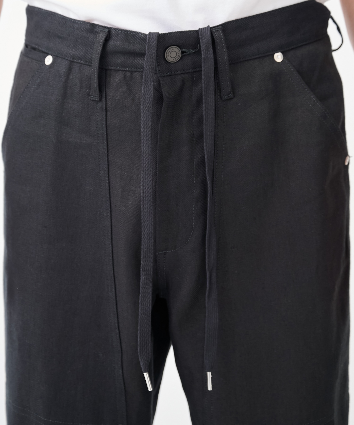 別注NEW CLASSIC WORK JEANS BLACK LINEN TANAKA