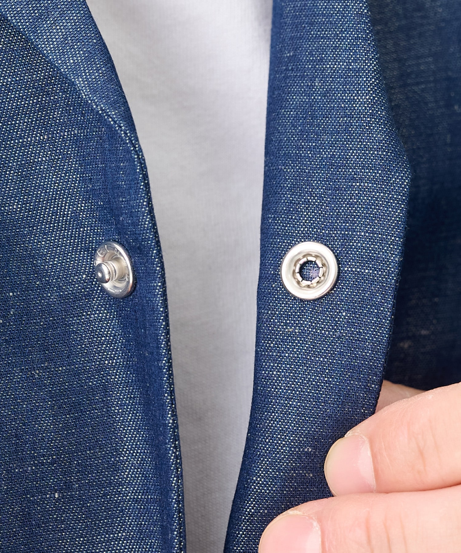 別注THE SS SHIRT INDIGO LINEN EMBROIDERY TANAKA