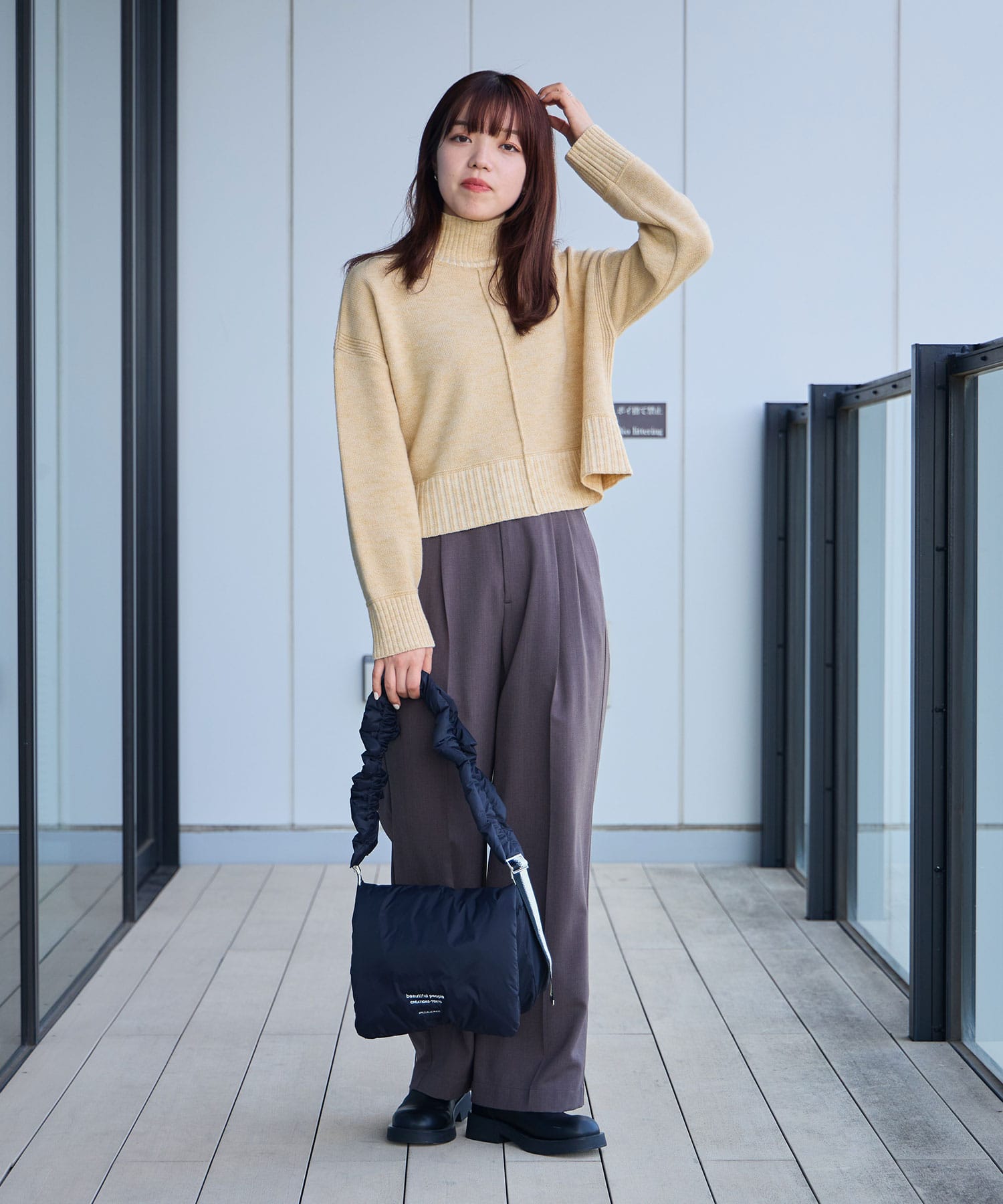 別注 PATTED SQUARE SHOULDER BAG beautiful people