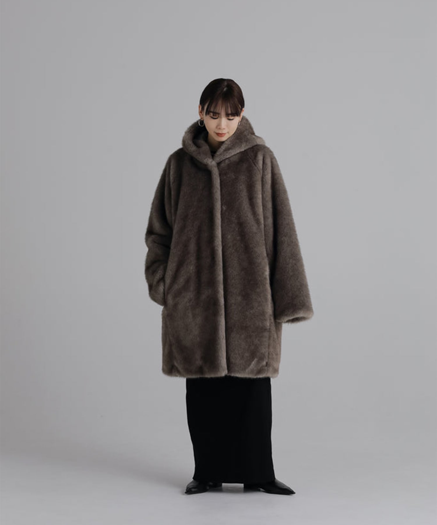 hoodie fur coat Louren