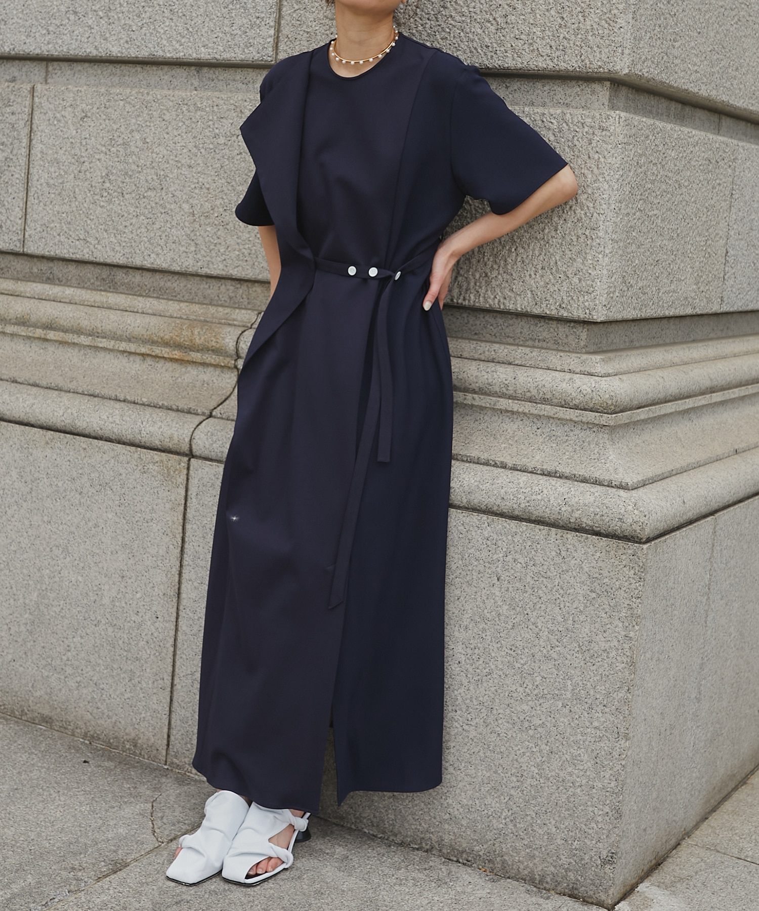 Heike combi tex jersey dress NV AKIRANAKA