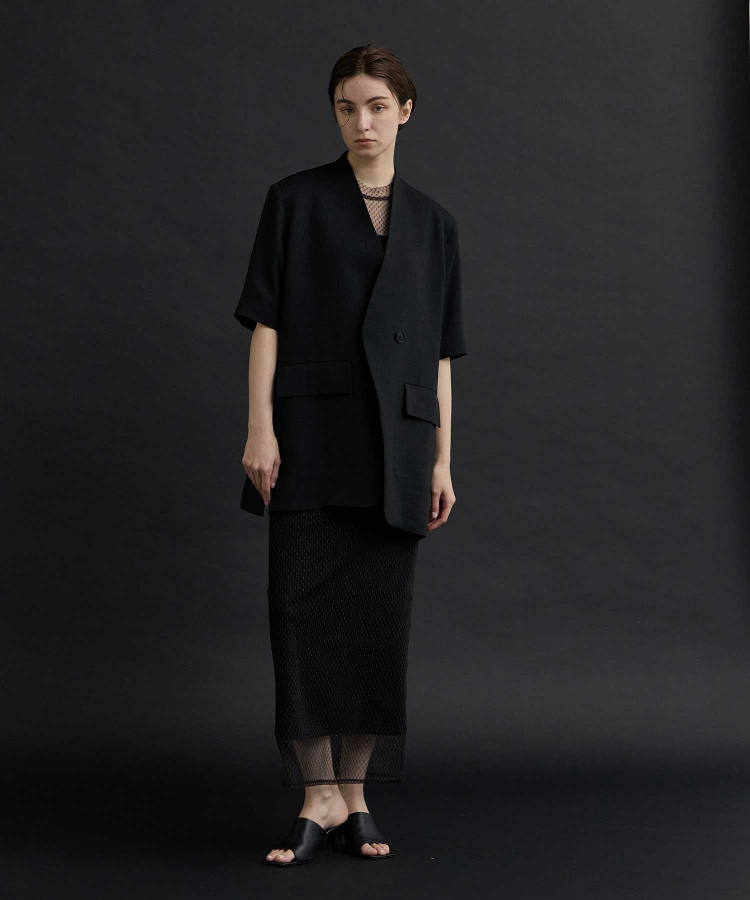 別注 side slit half sleeve jacket Louren