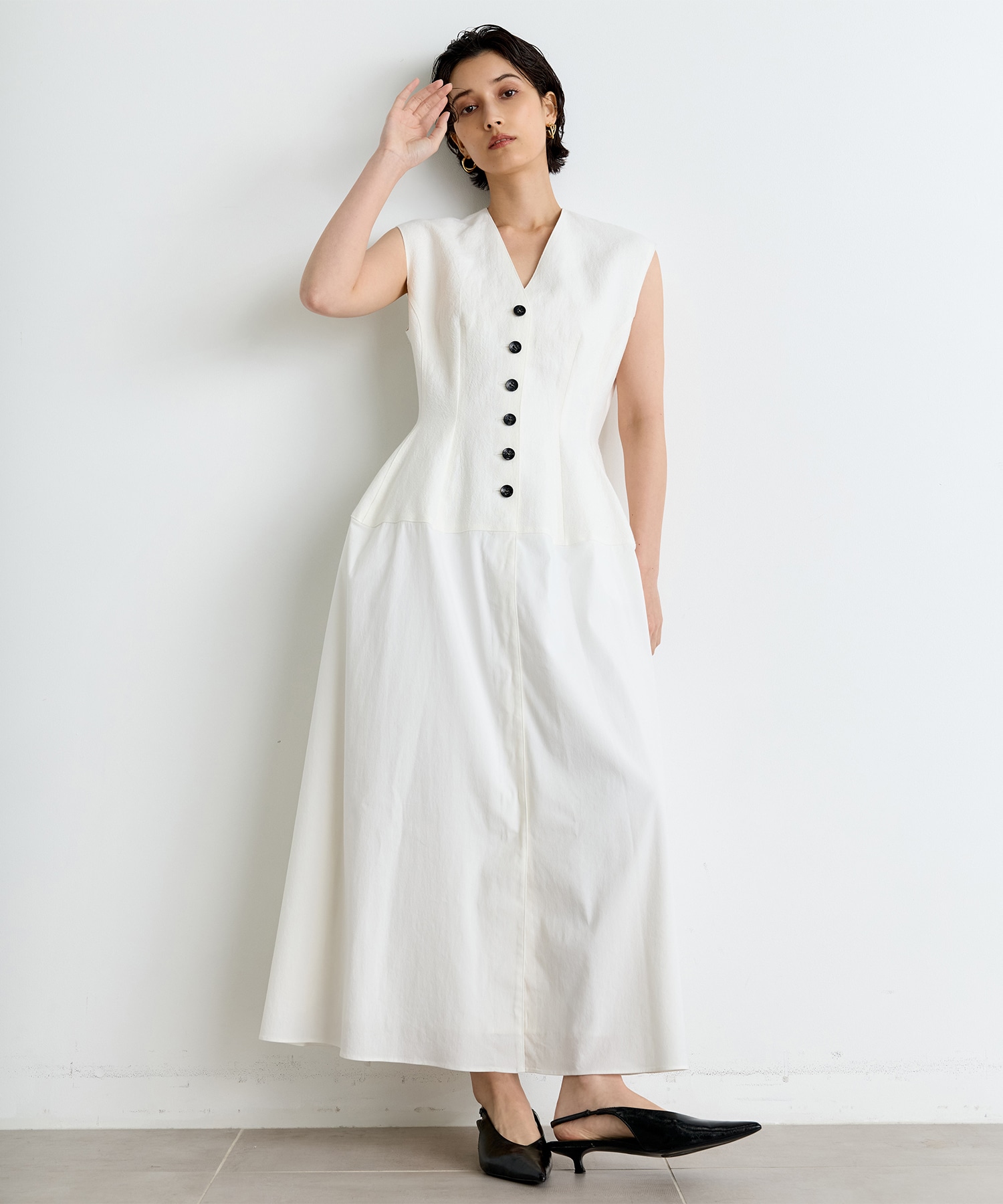 別注 Ilsa sleeveless dress AKIRANAKA