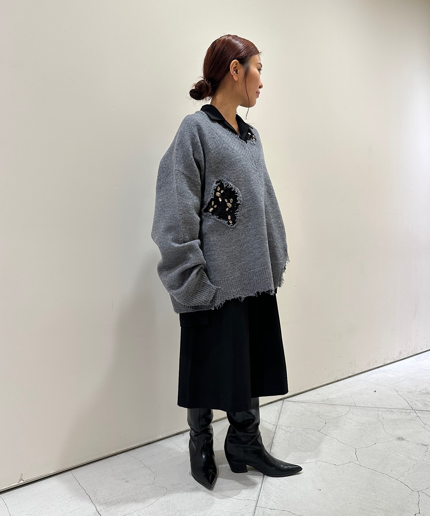 別注 エローデッドエンブロイダリーセーター EZUMi