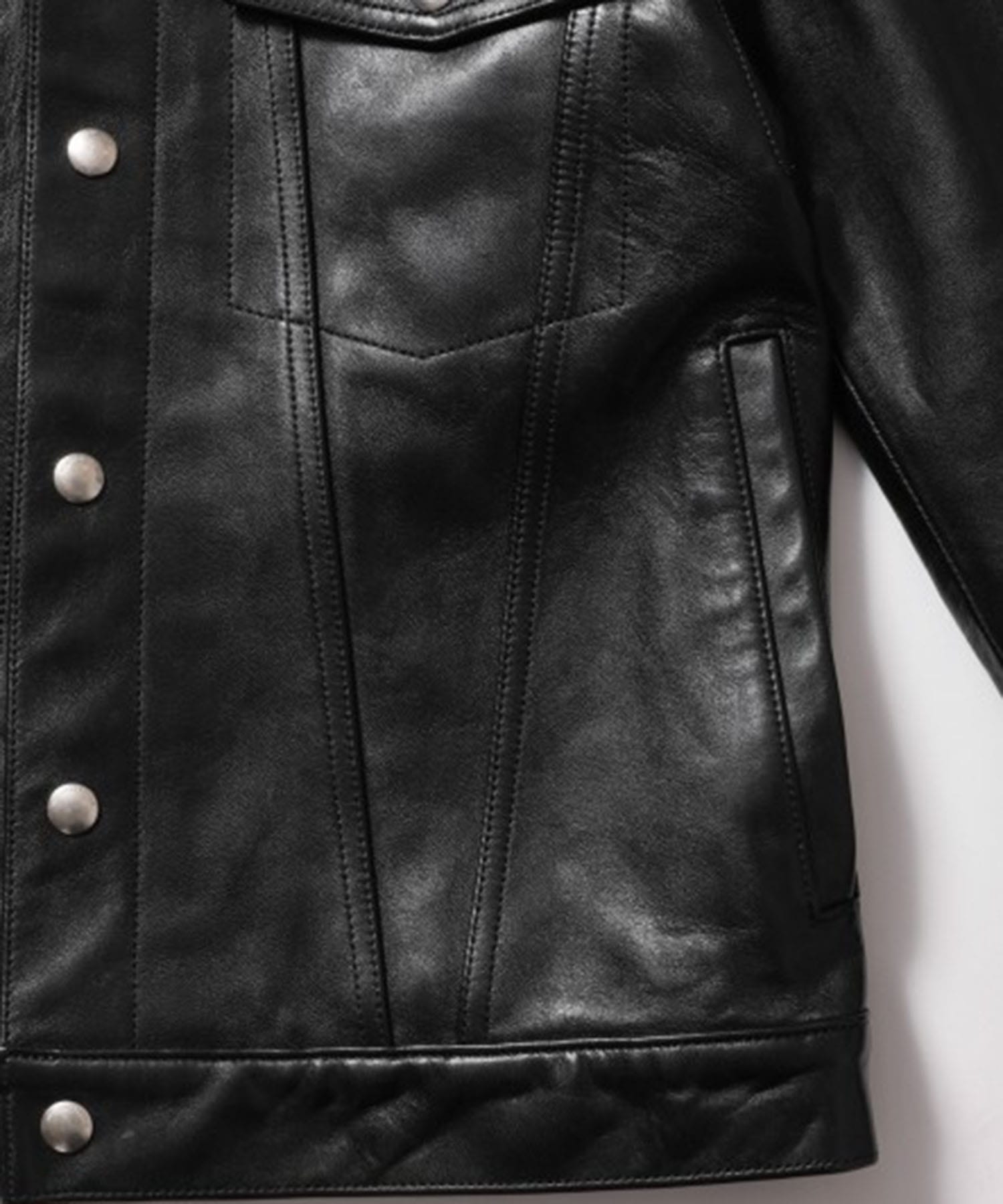 vintage leather jean jacket(M BLACK): beautiful people: MEN｜THE