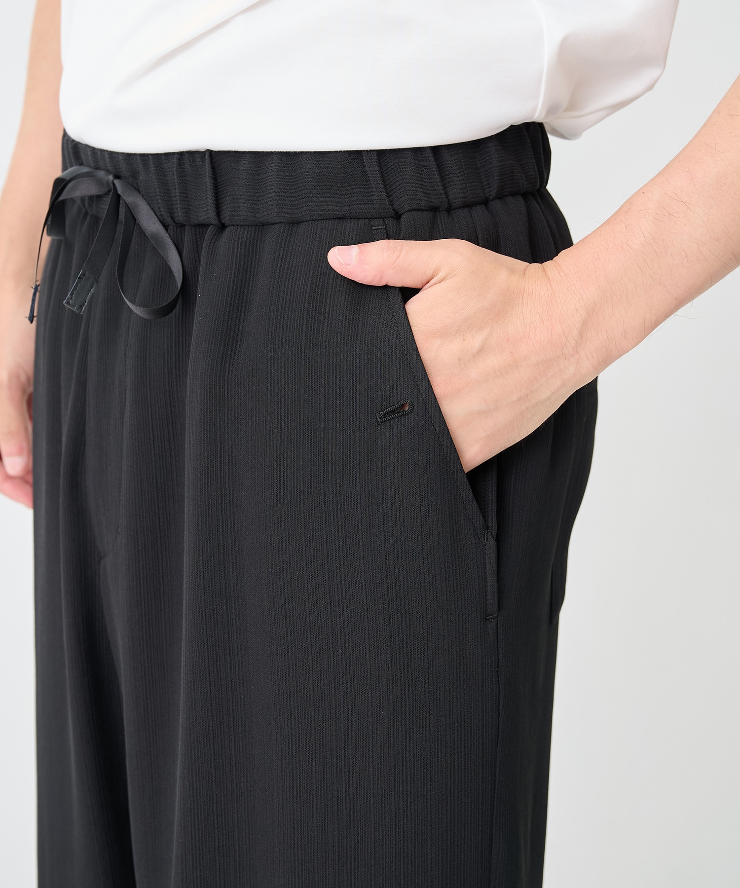 SILK α Pleats Summer Easy Pants SILK α