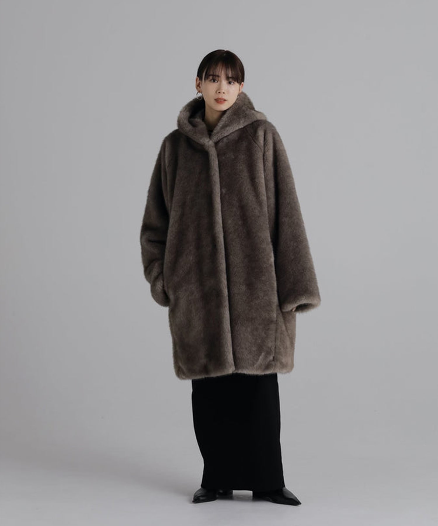 hoodie fur coat Louren