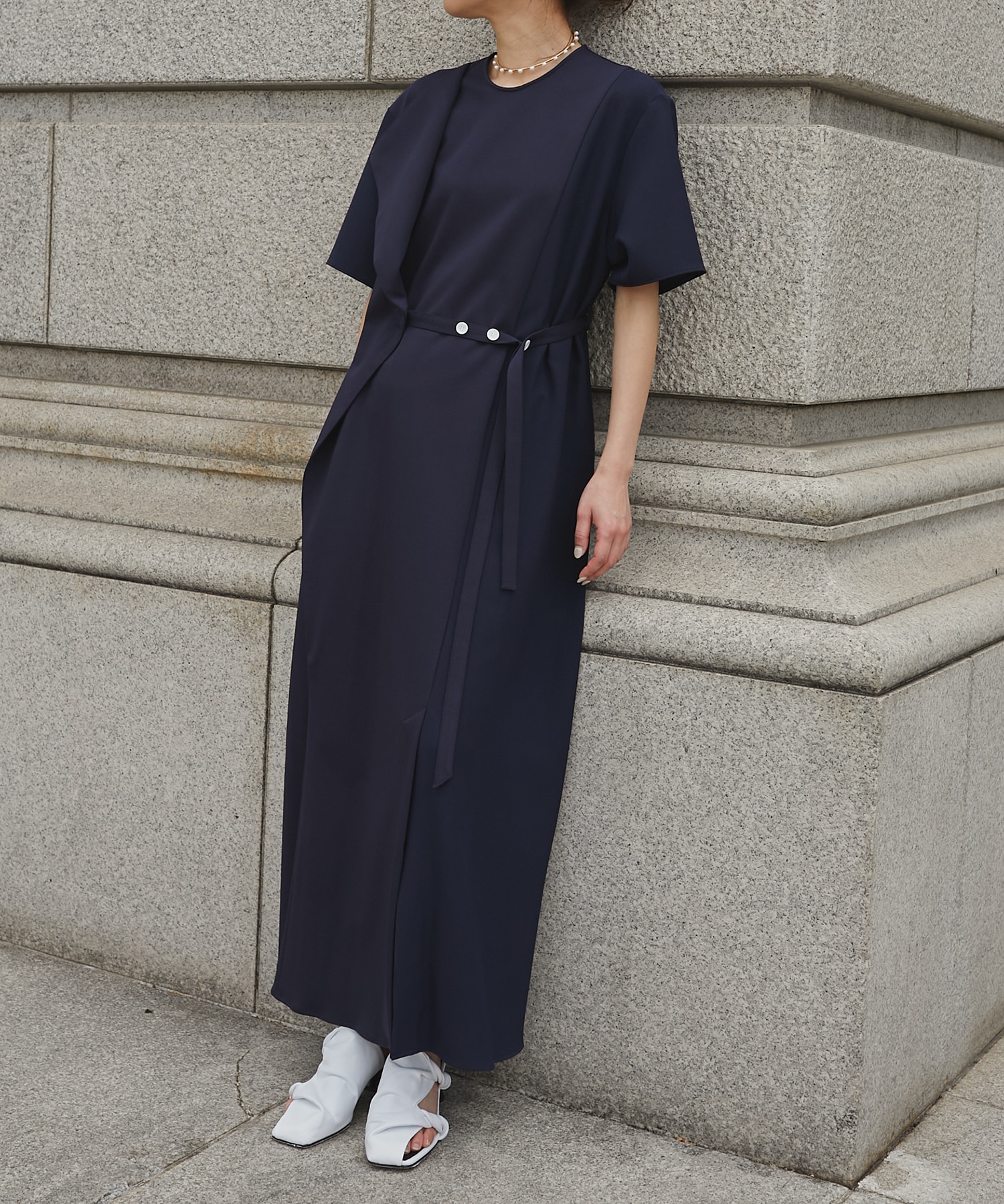 Heike combi tex jersey dress NV AKIRANAKA