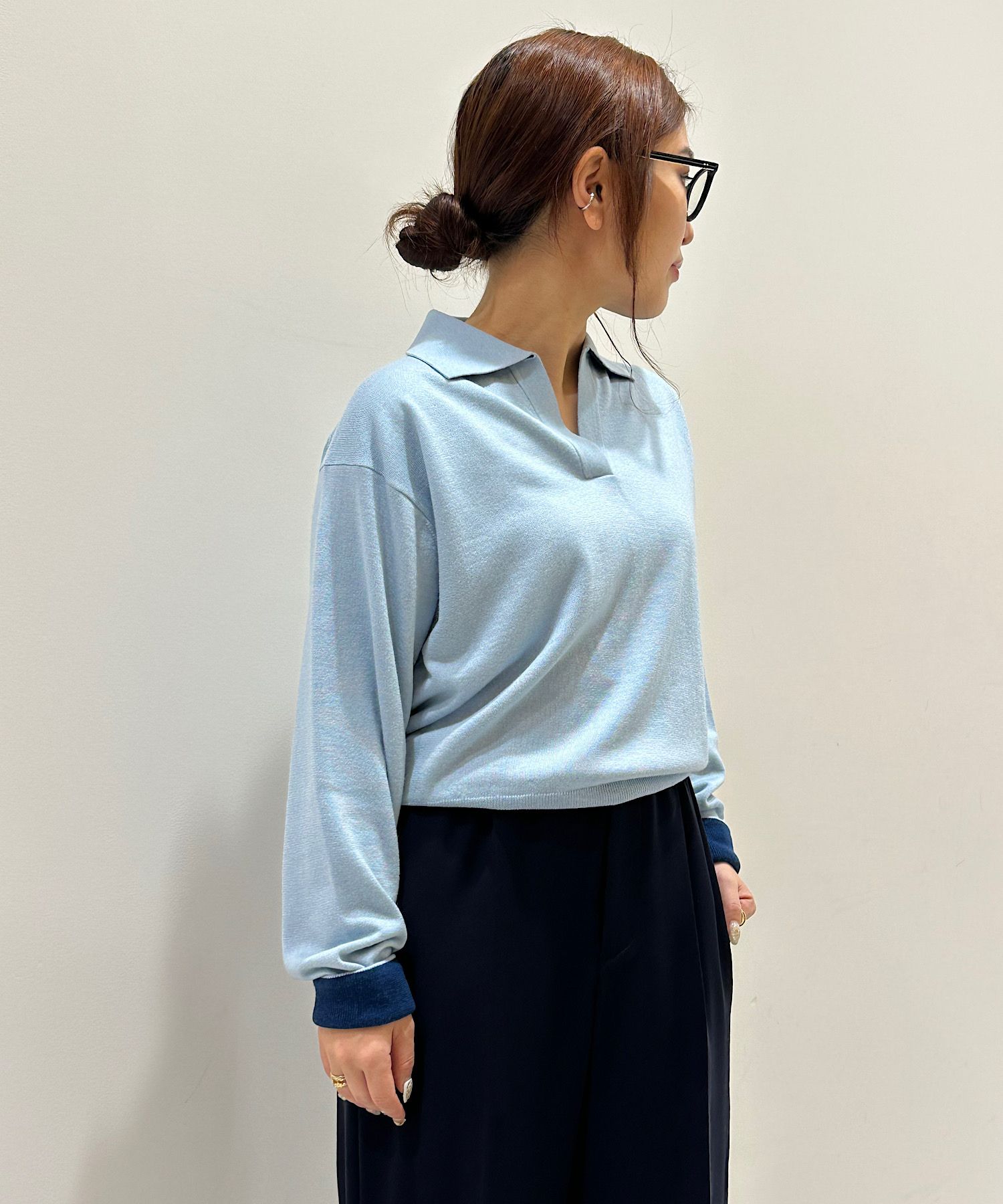 CASHMERE/SILK REVERSIBLE SKIPPER PULLOVER THE TOKYO