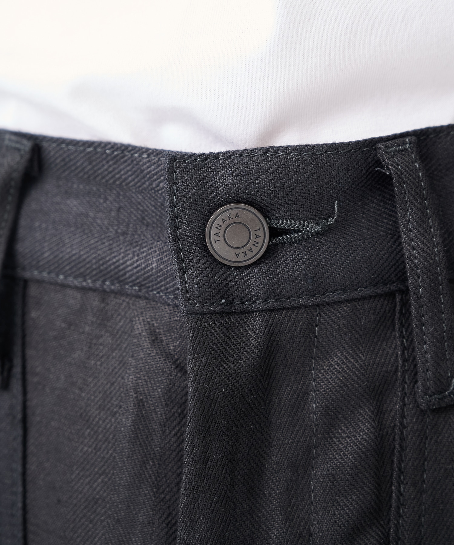 別注NEW CLASSIC WORK JEANS BLACK LINEN TANAKA