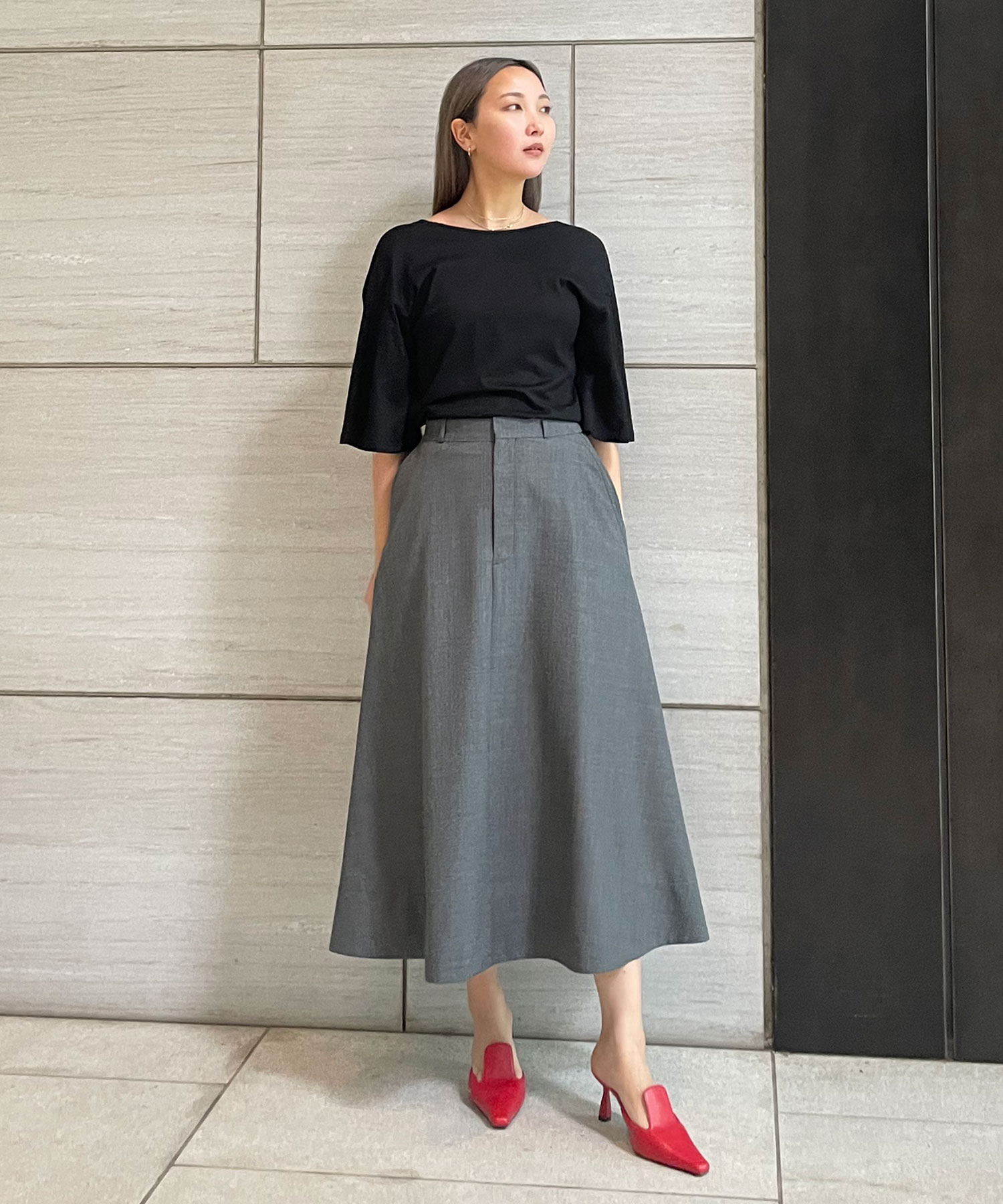 Light Washable Flare Skirt THE TOKYO