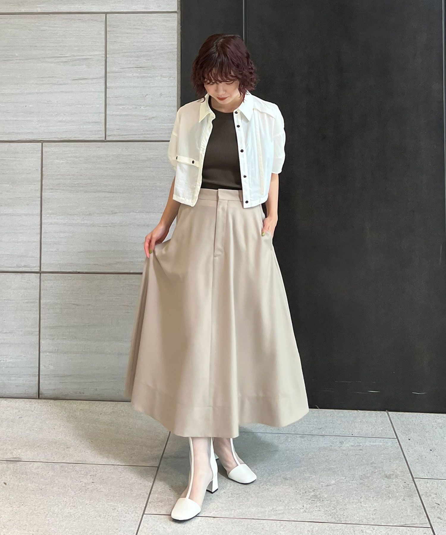 Light Washable Flare Skirt THE TOKYO