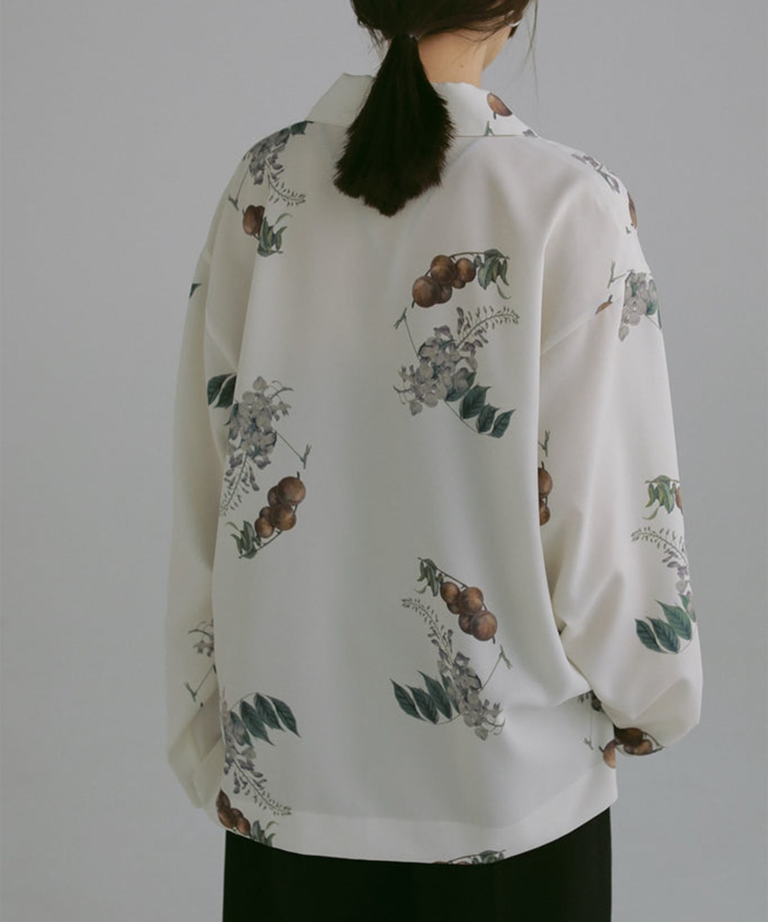 botanical open collar shirts Louren