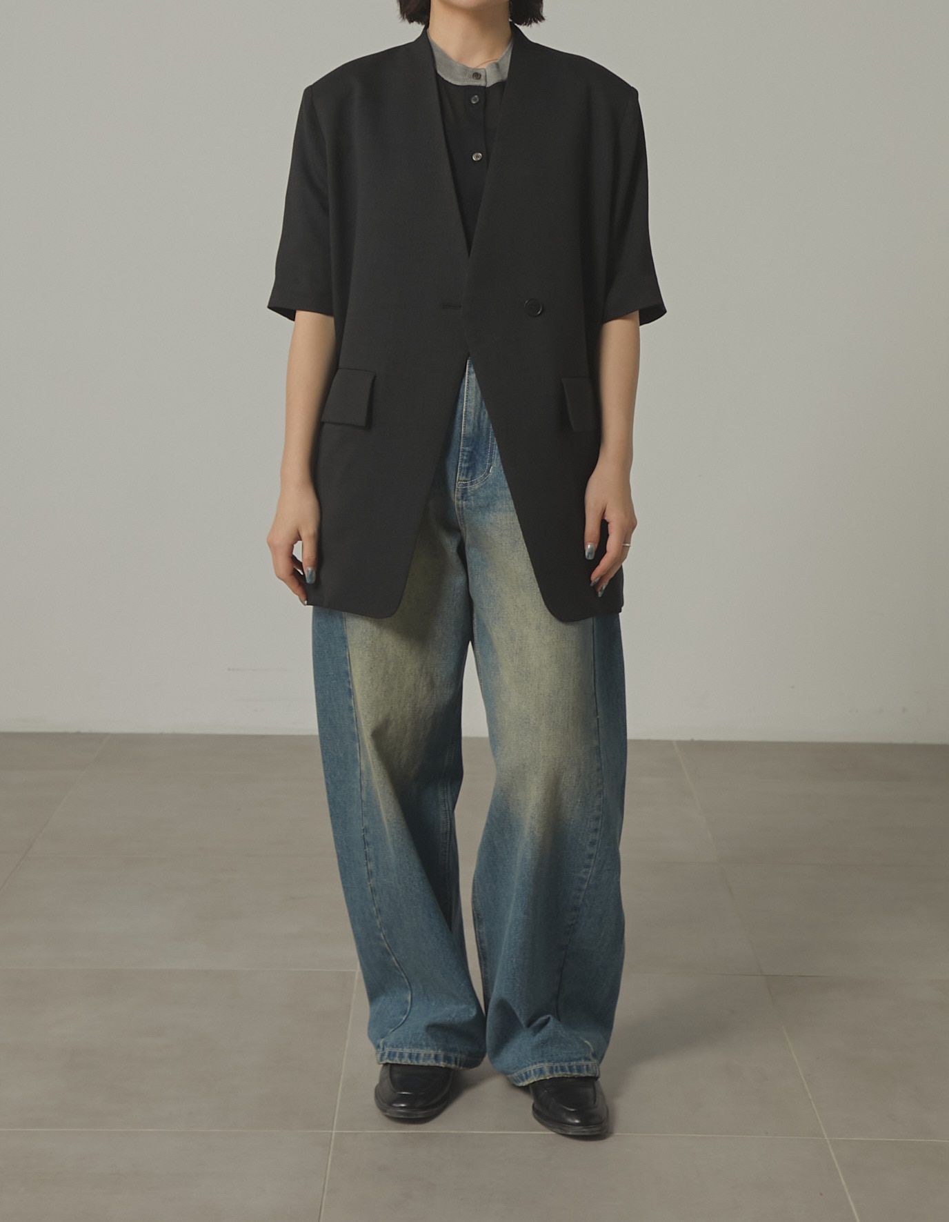 【WEB限定】switching denim Louren